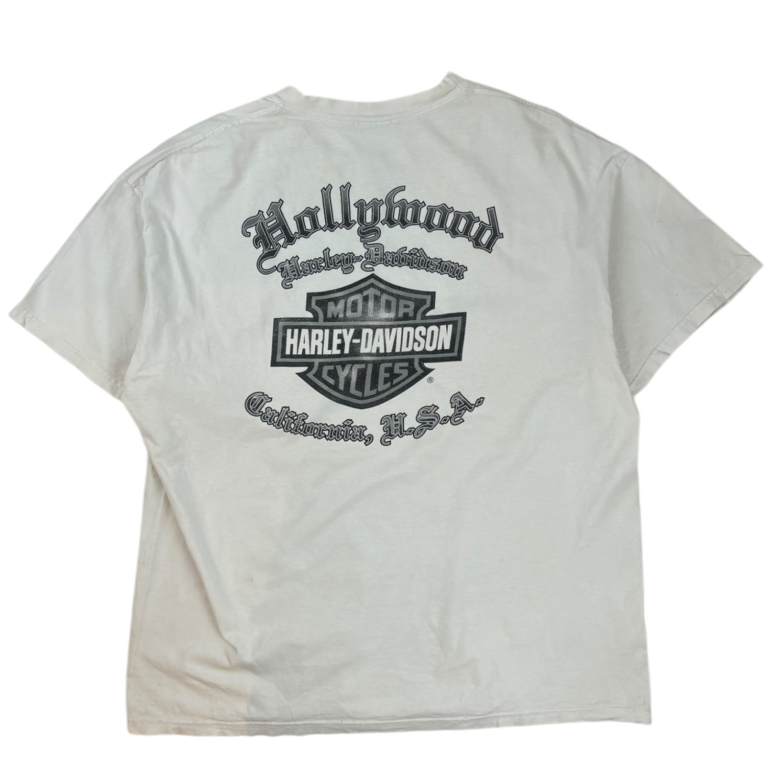 Vintage Hollywood California Harley Davidson T-Shirt White