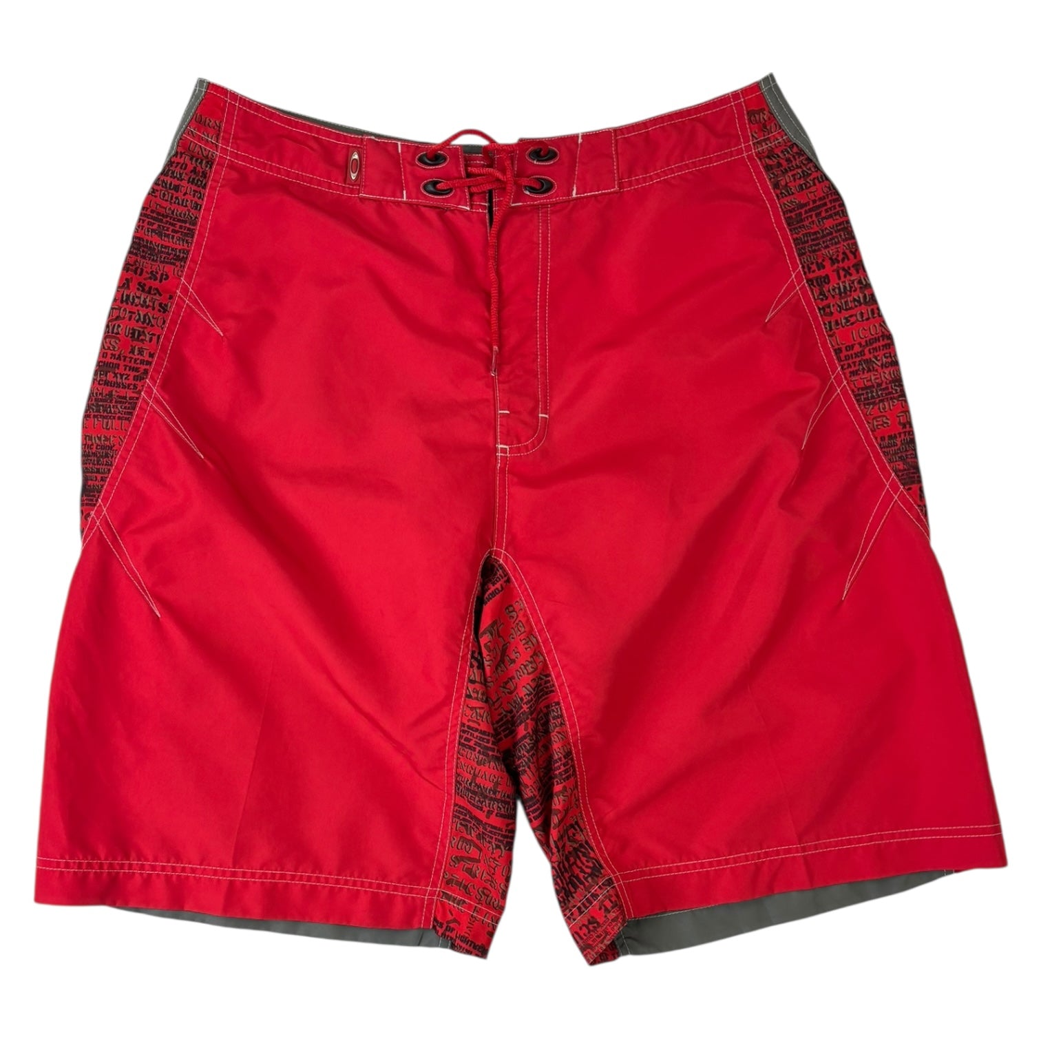 Vintage Oakley Plates 2.4 Board Short Blood Red