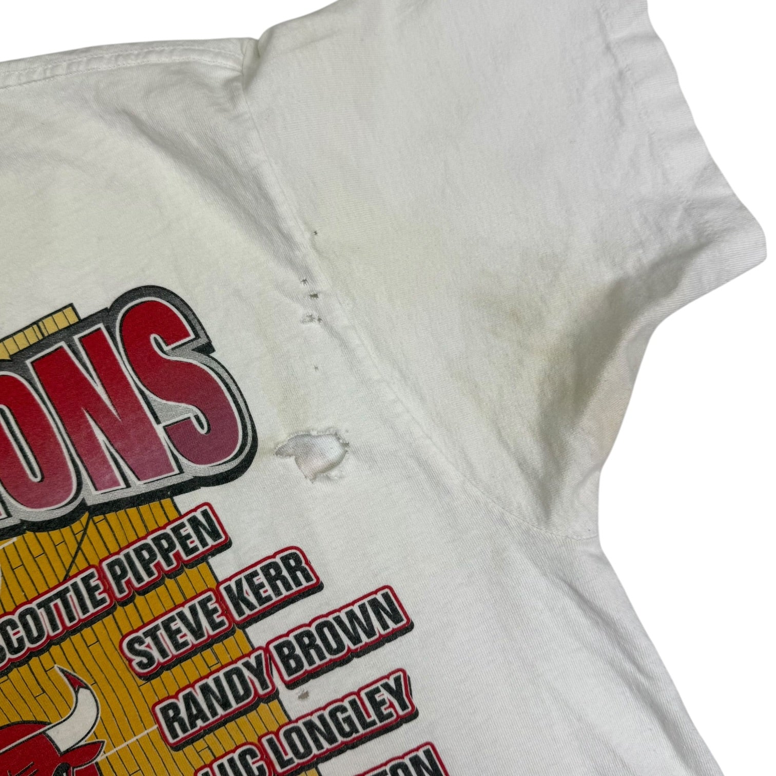1998 Chicago Bulls 6 Time NBA Champions Tee White
