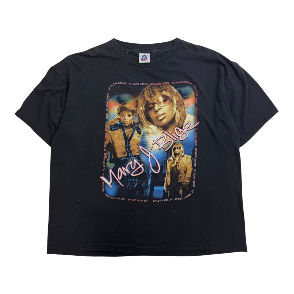 Vintage 2001 Mary J Blige “No More Drama” Promo T-Shirt Black