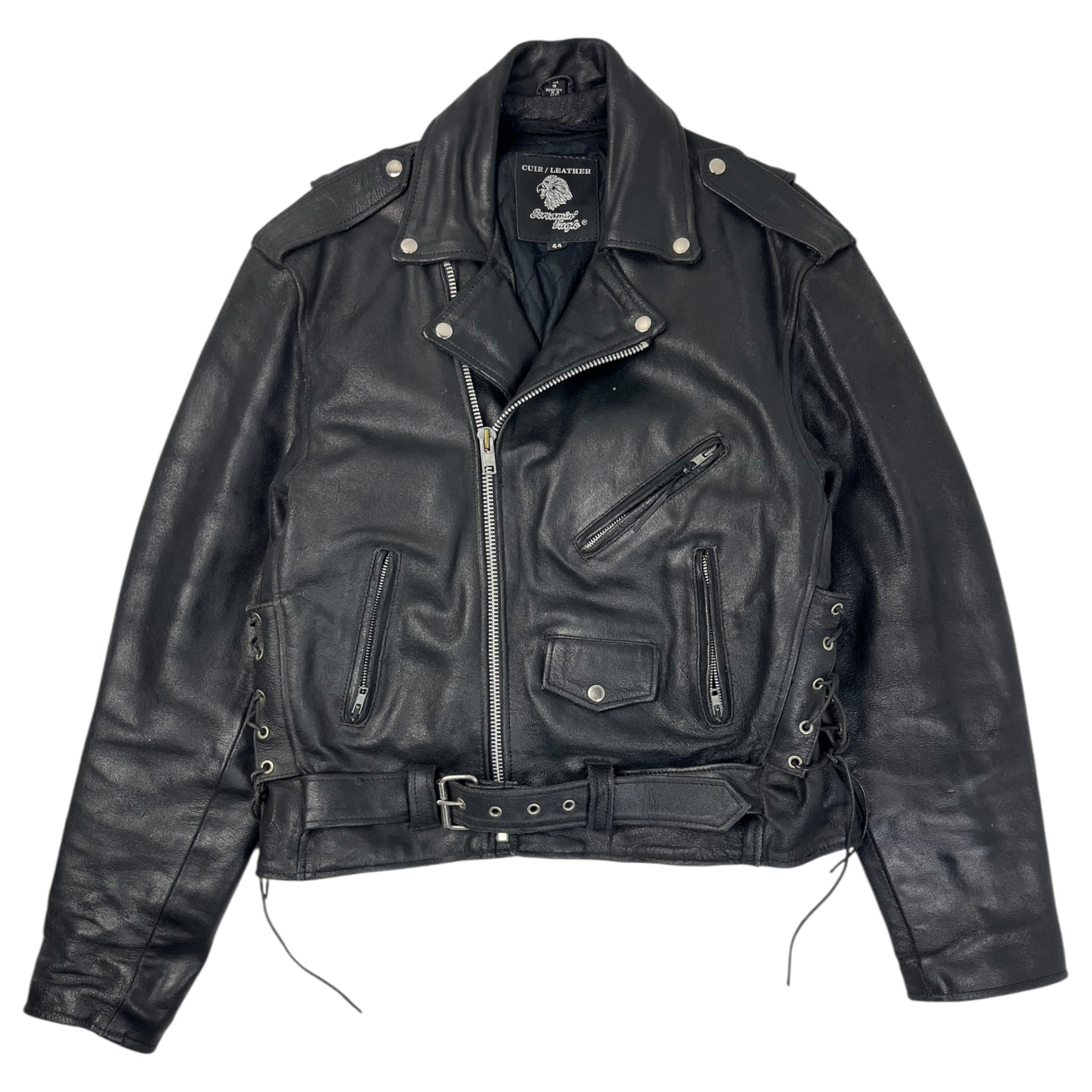 Vintage Screamin' Eagle Leather Biker Jacket