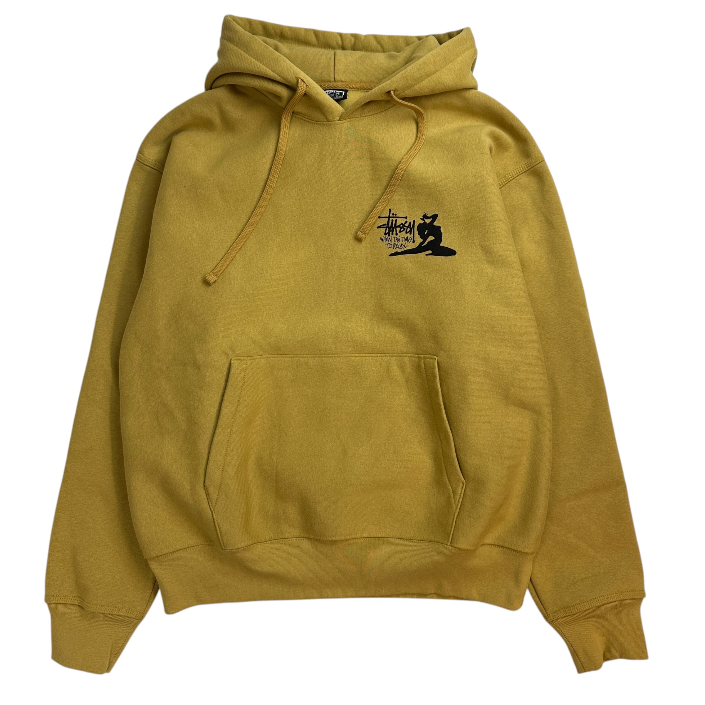 Stussy “When Its Time to Relax” Hoodie Mustard