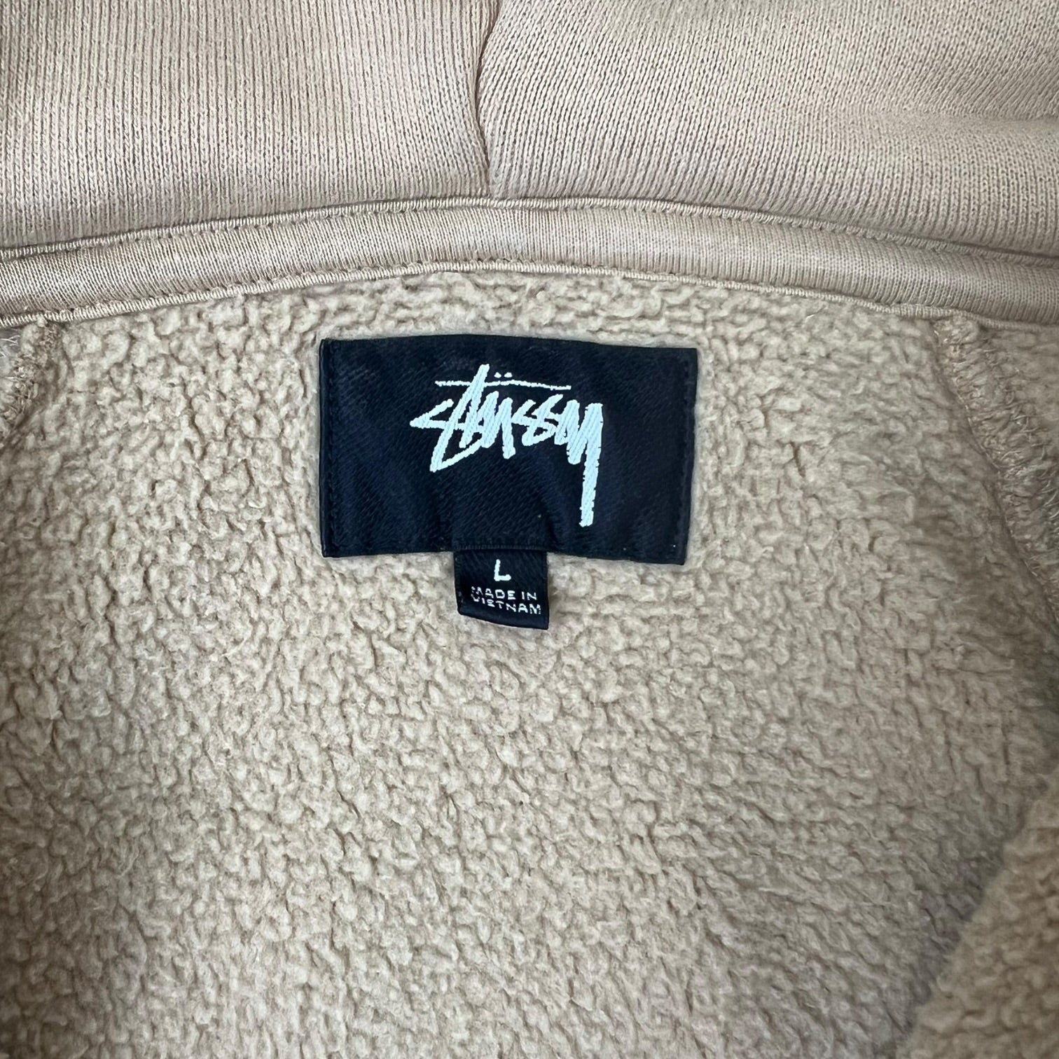 Stussy Raglan Cut Zip Hoodie Tan