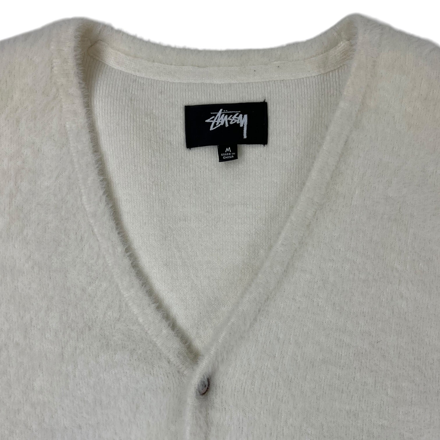 Stussy Shaggy Cardigan Bone