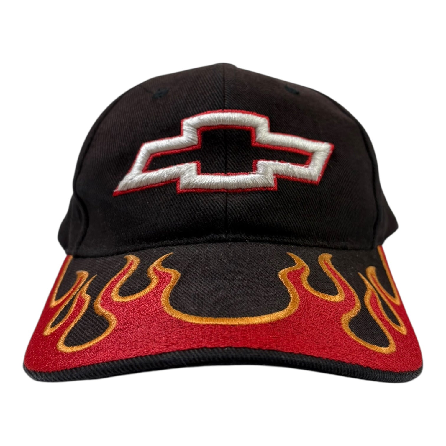 Vintage Chevrolet Flames StrapBack Hat Black