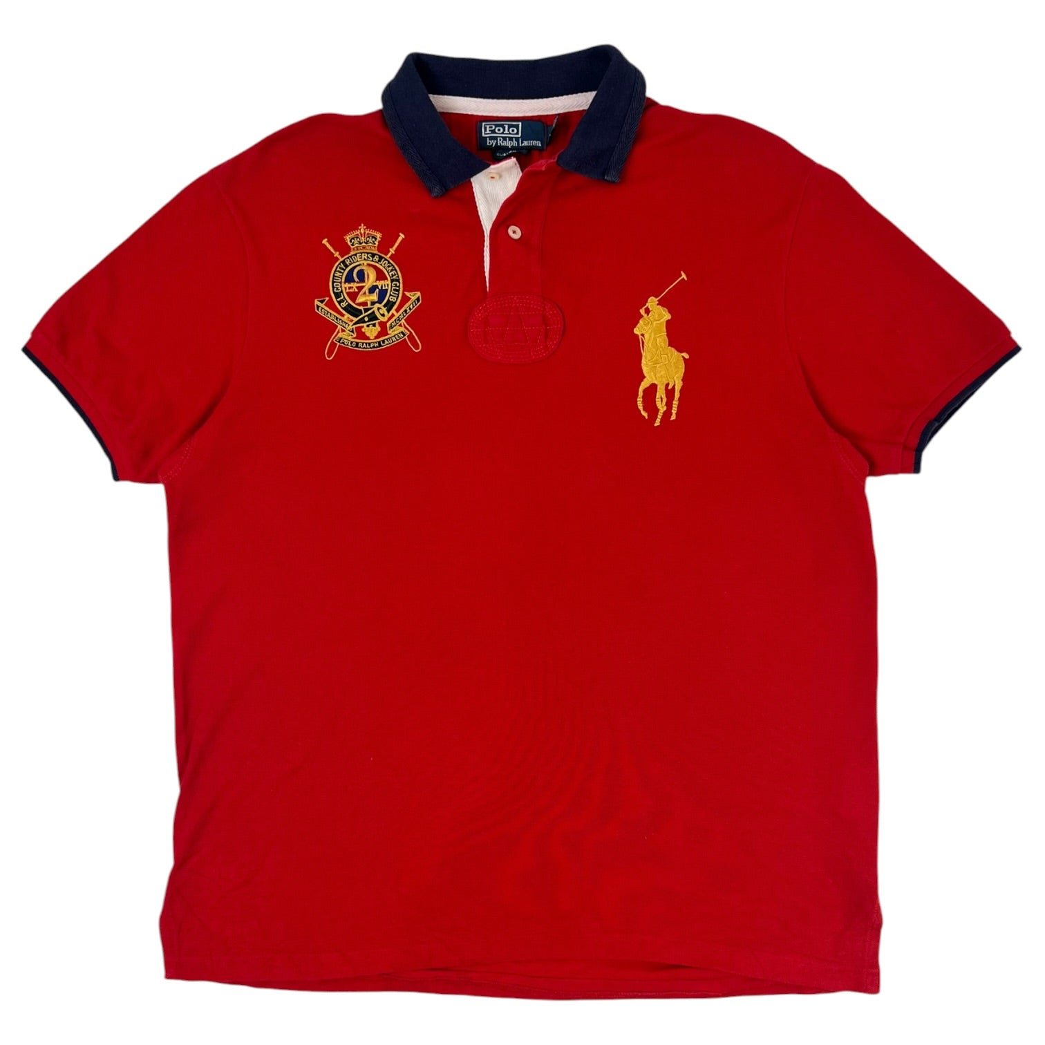 Vintage Polo By Ralph Lauren “Country Riders” Polo Shirt Red