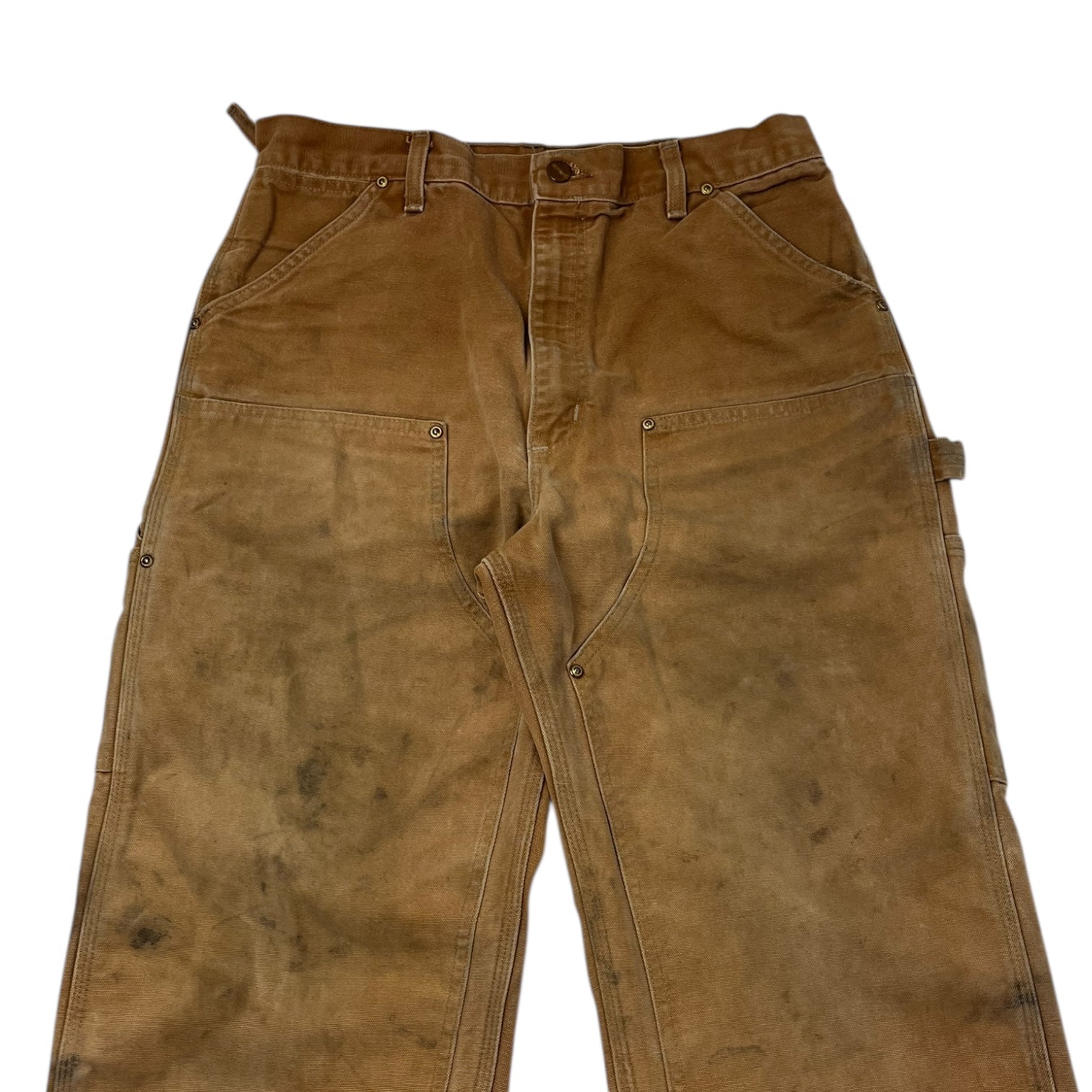 Carhartt Double Knee Work Pants Worn Tan