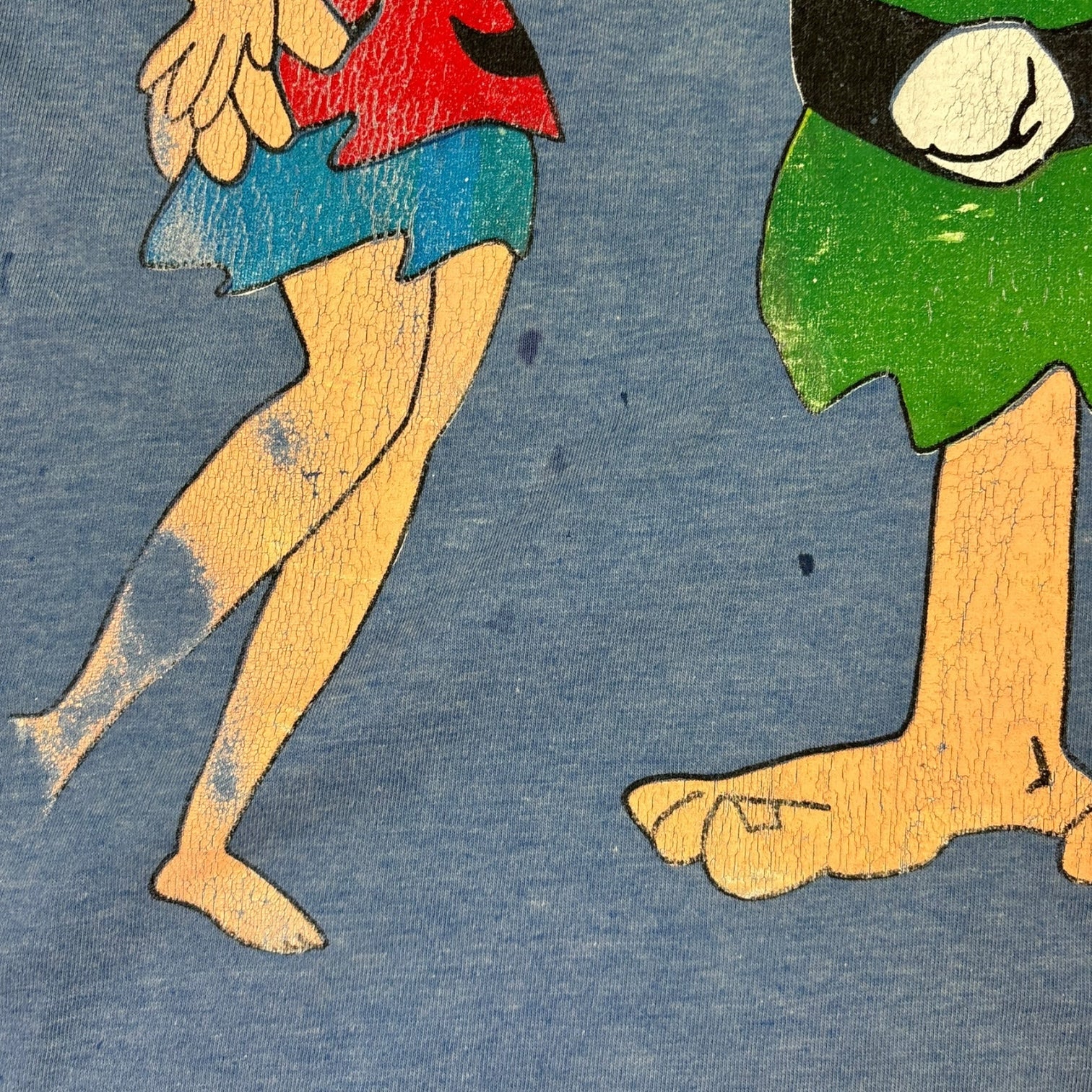 Vintage The Flintstones Bamm Bamm & Pebbles T-Shirt Blue