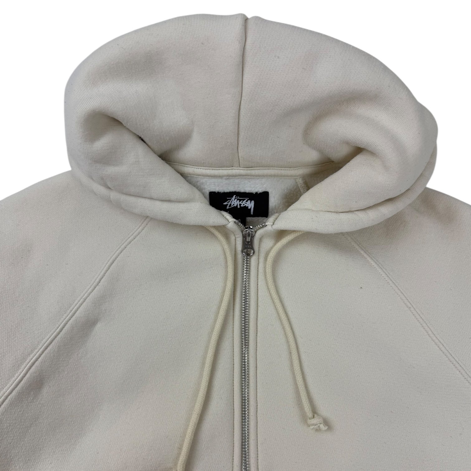 Stüssy Fleece Raglan Zip Hoodie Natural