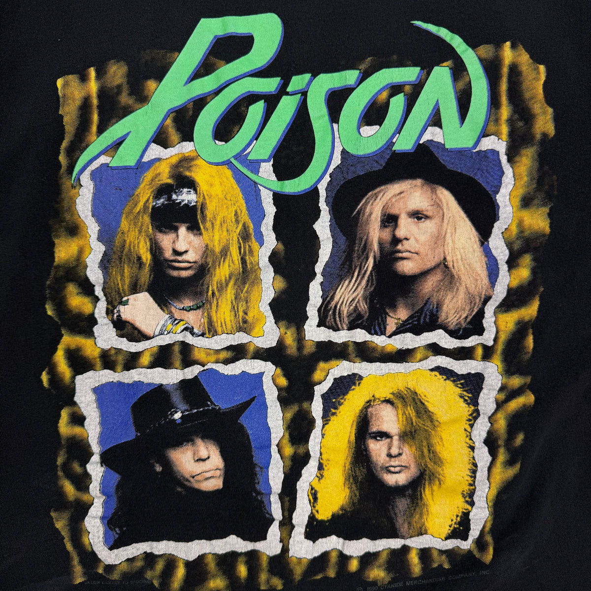 1990 Poison Flesh & Blood World Tour Distressed Tee