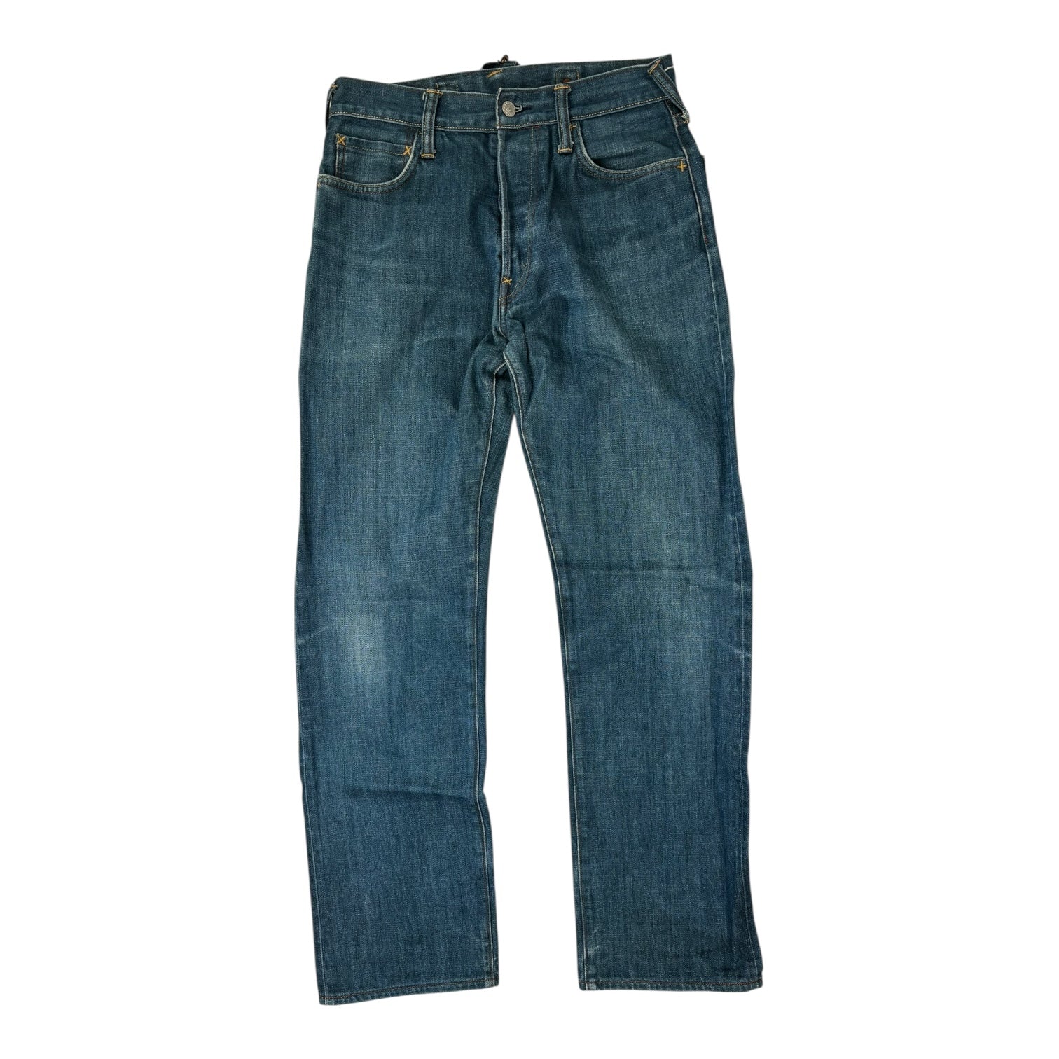 Evisu Labor Buckle-Back Straight Leg Jean Medium Wash