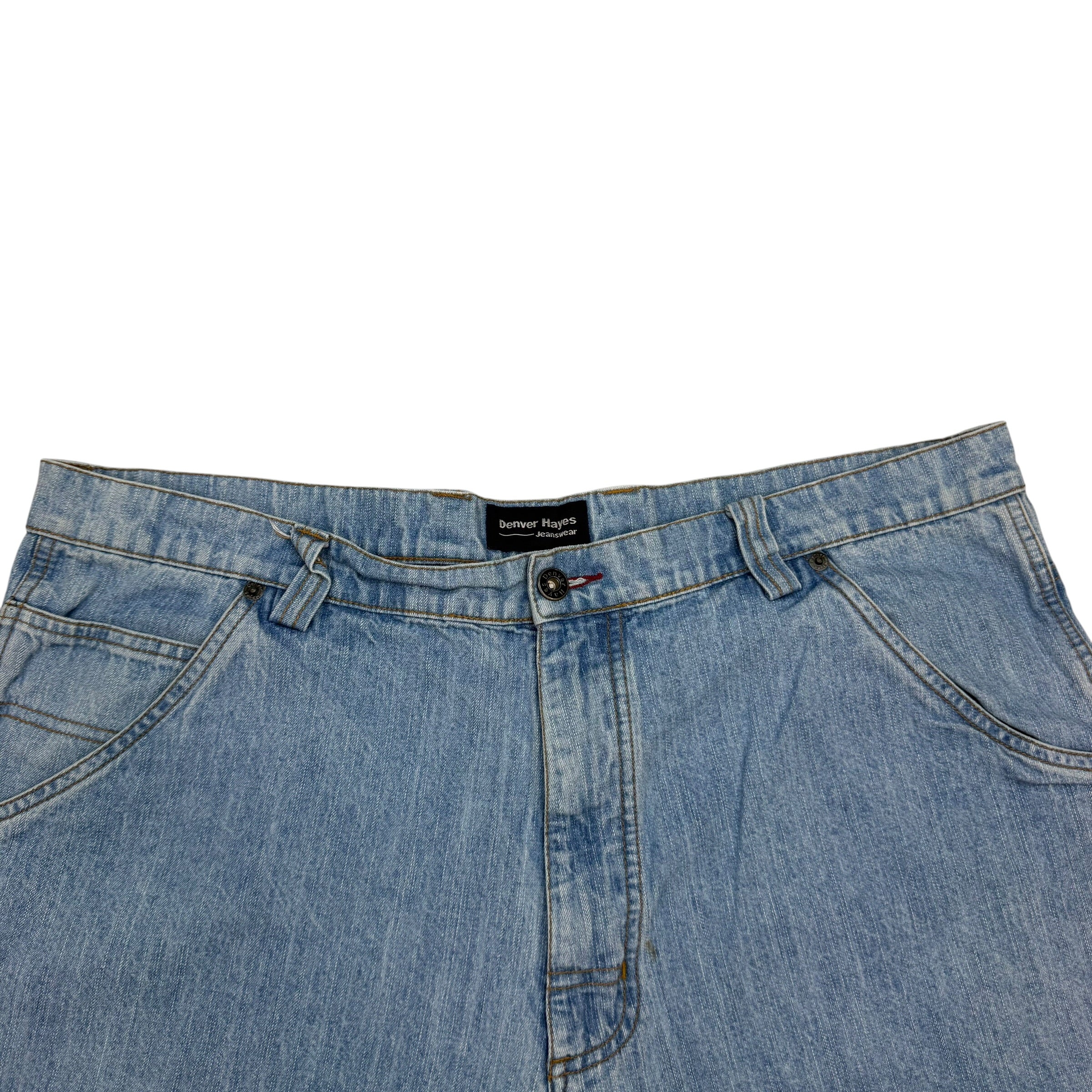 Vintage Denver Hayes Light Wash Denim Shorts Blue