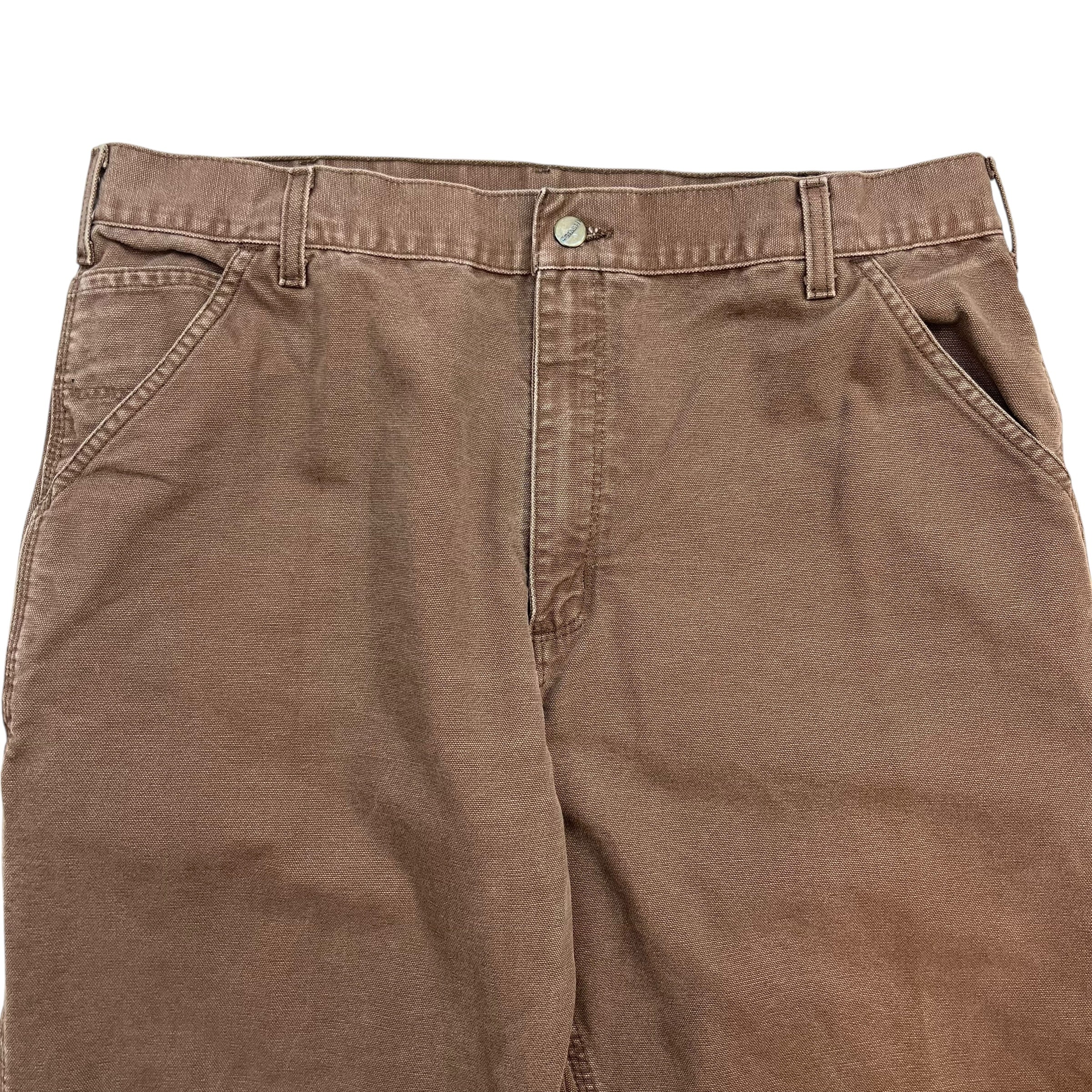 Vintage Carhartt Dungaree Denim Work Pants Brown