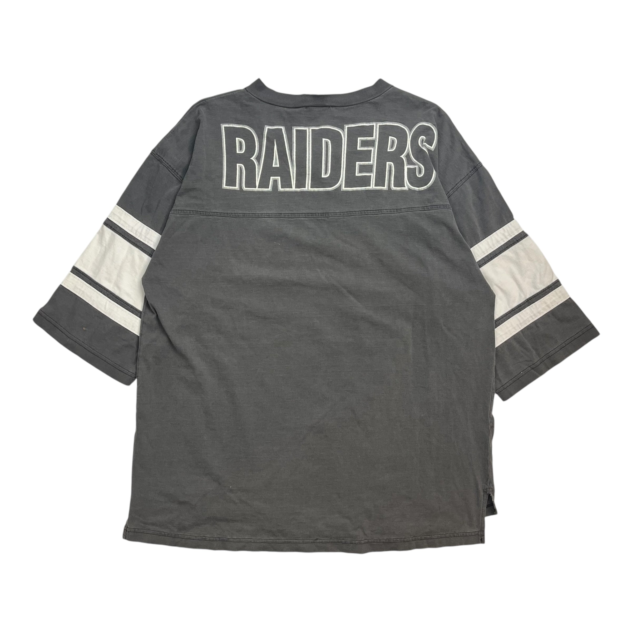 Vintage Oakland Raiders 3/4 Sleeve Tee Washed Black