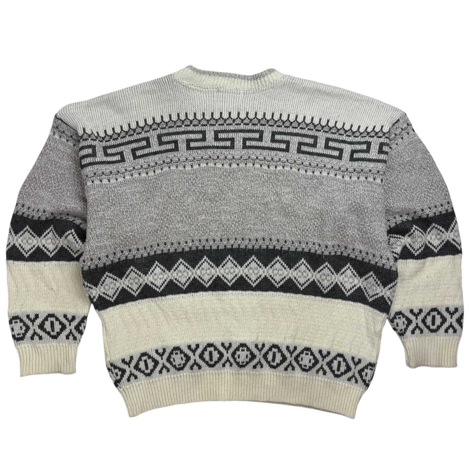 Vintage Tip Top Knit Sweater White Grey