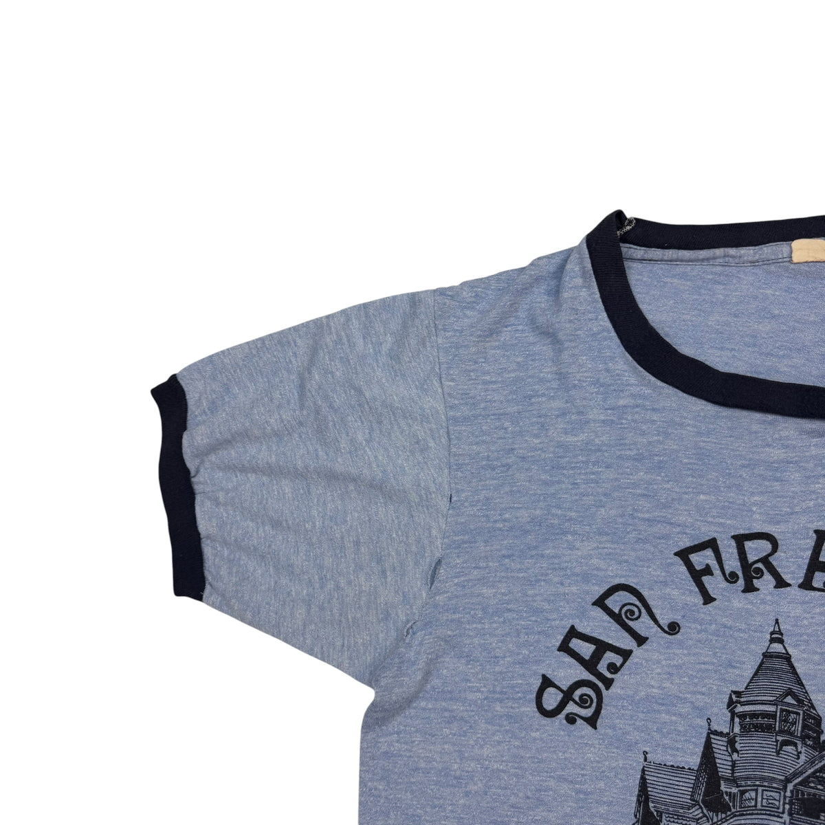 Vintage San Francisco Ringer Tee Heather Blue