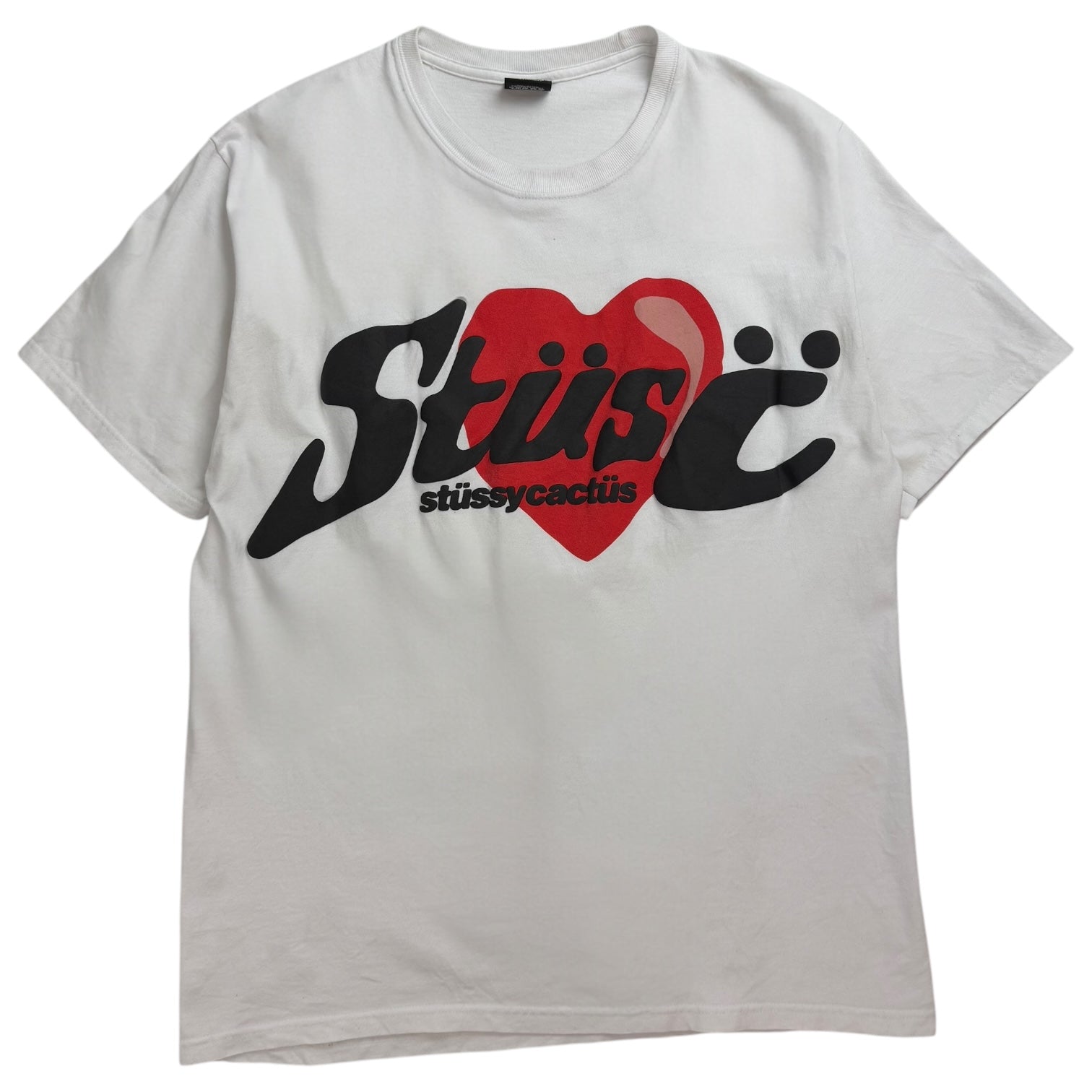 Stussy x Cactus Plant Flea Market Heart Tee White