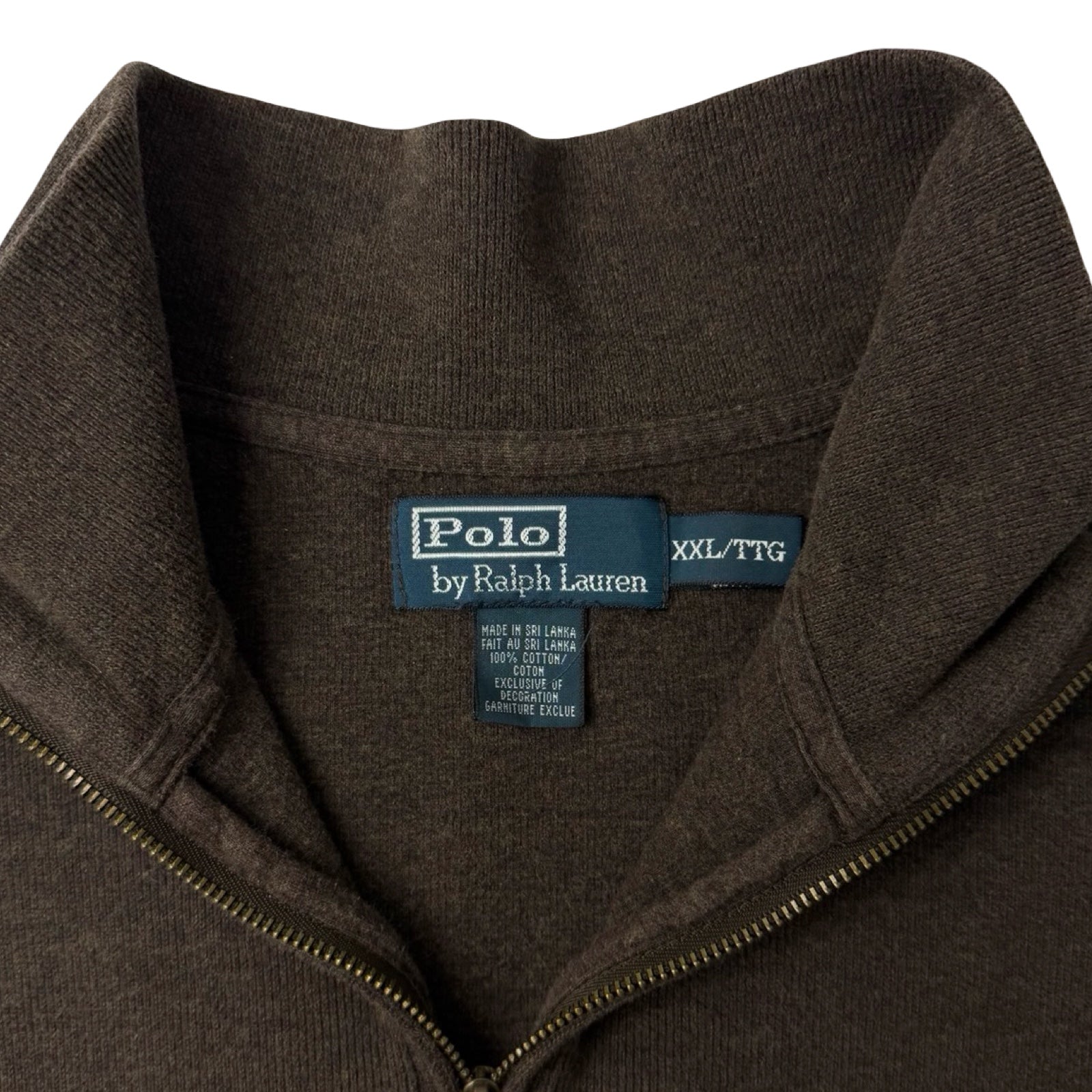 Vintage Polo Ralph Lauren Quarter Zip Sweater Brown