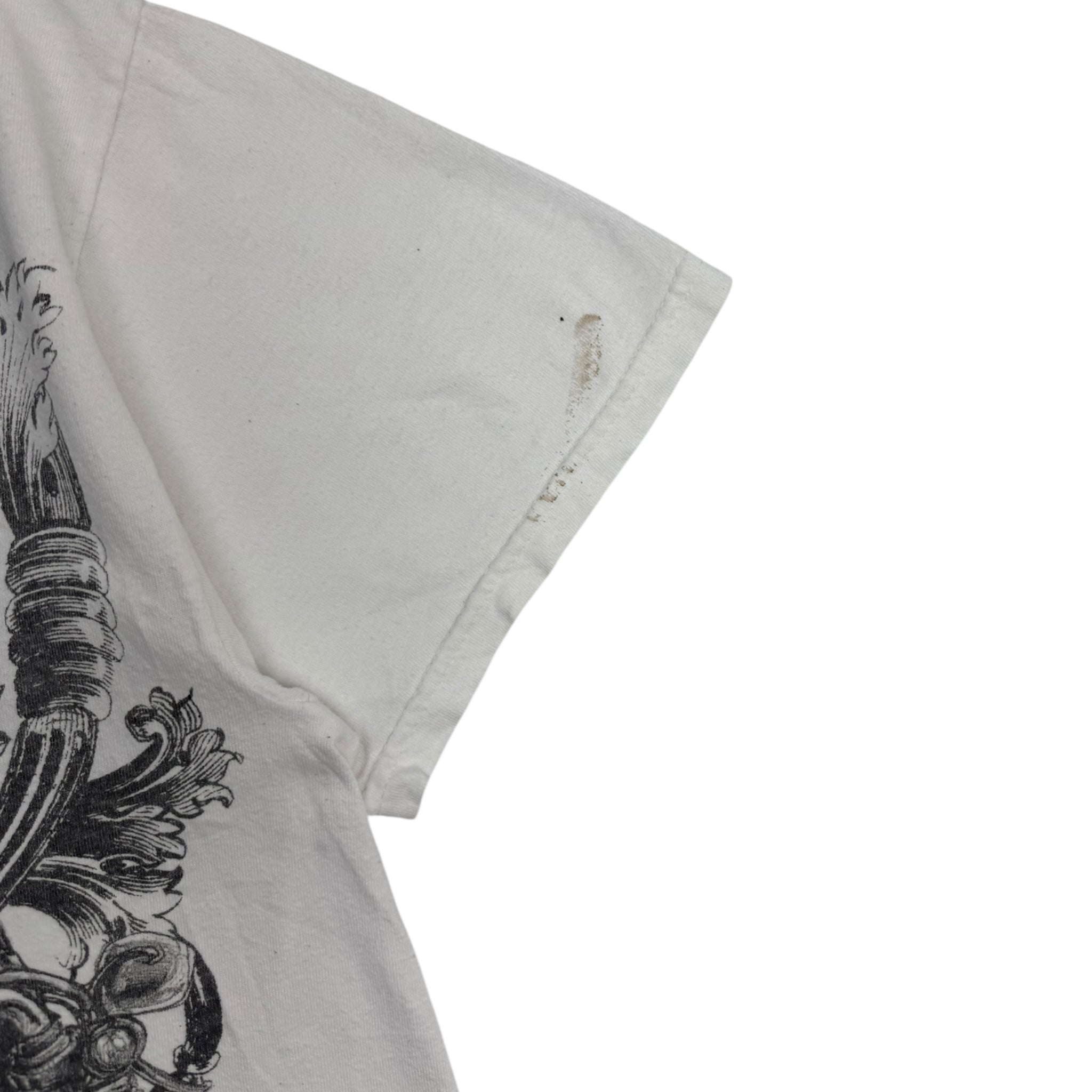 Y2K Skeleton Biker T-Shirt White