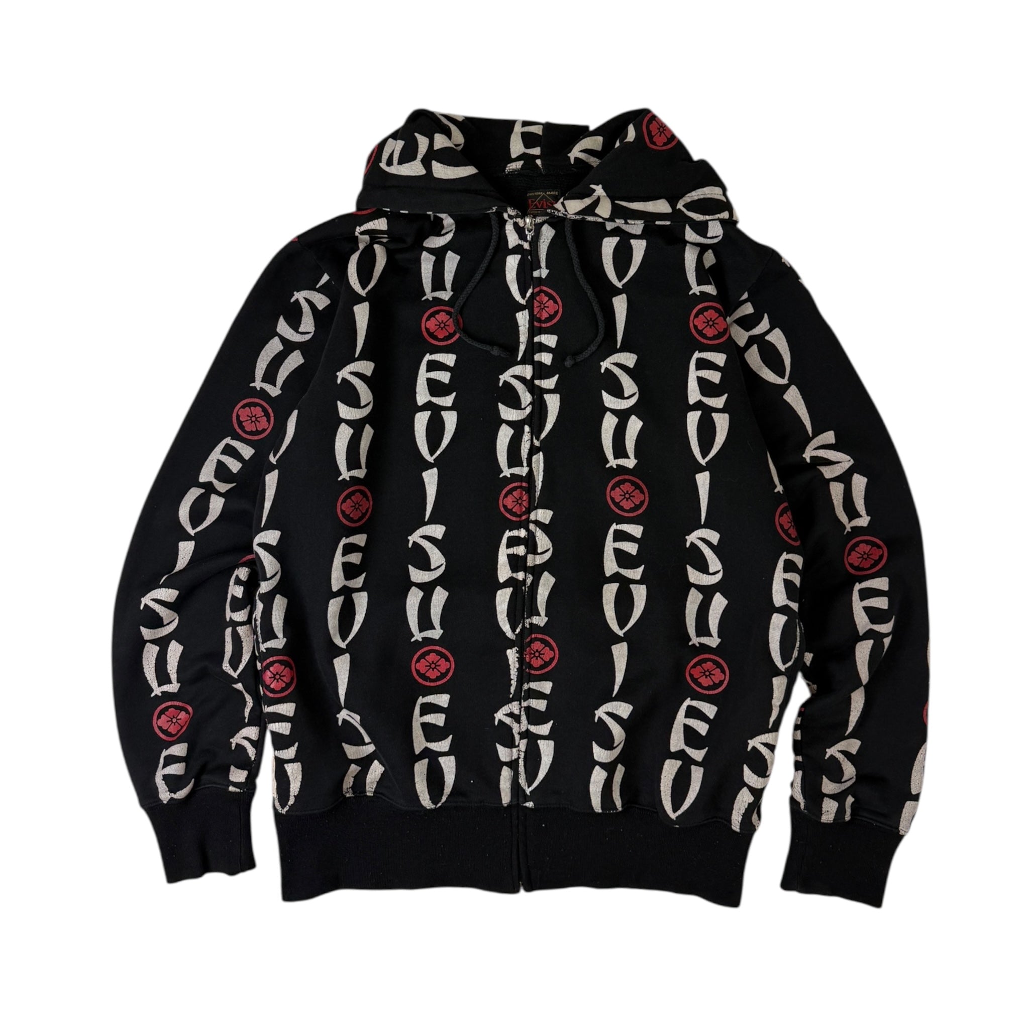 Evisu All Over Print Hoodie Black