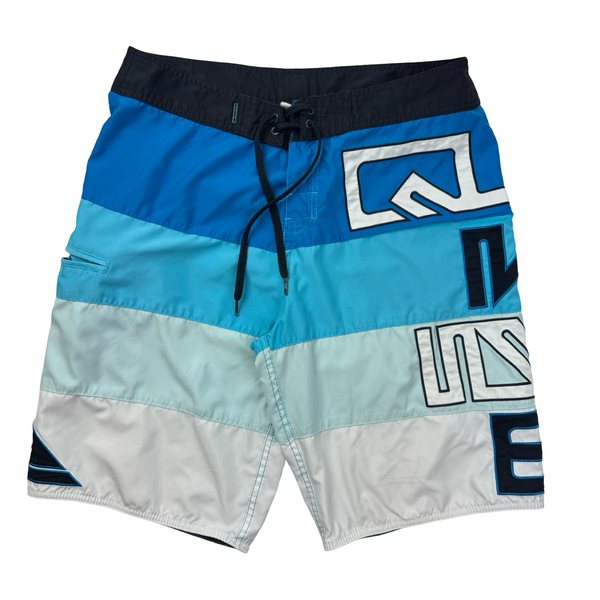 Y2K Quiksilver Surf Board Shorts Blue/White