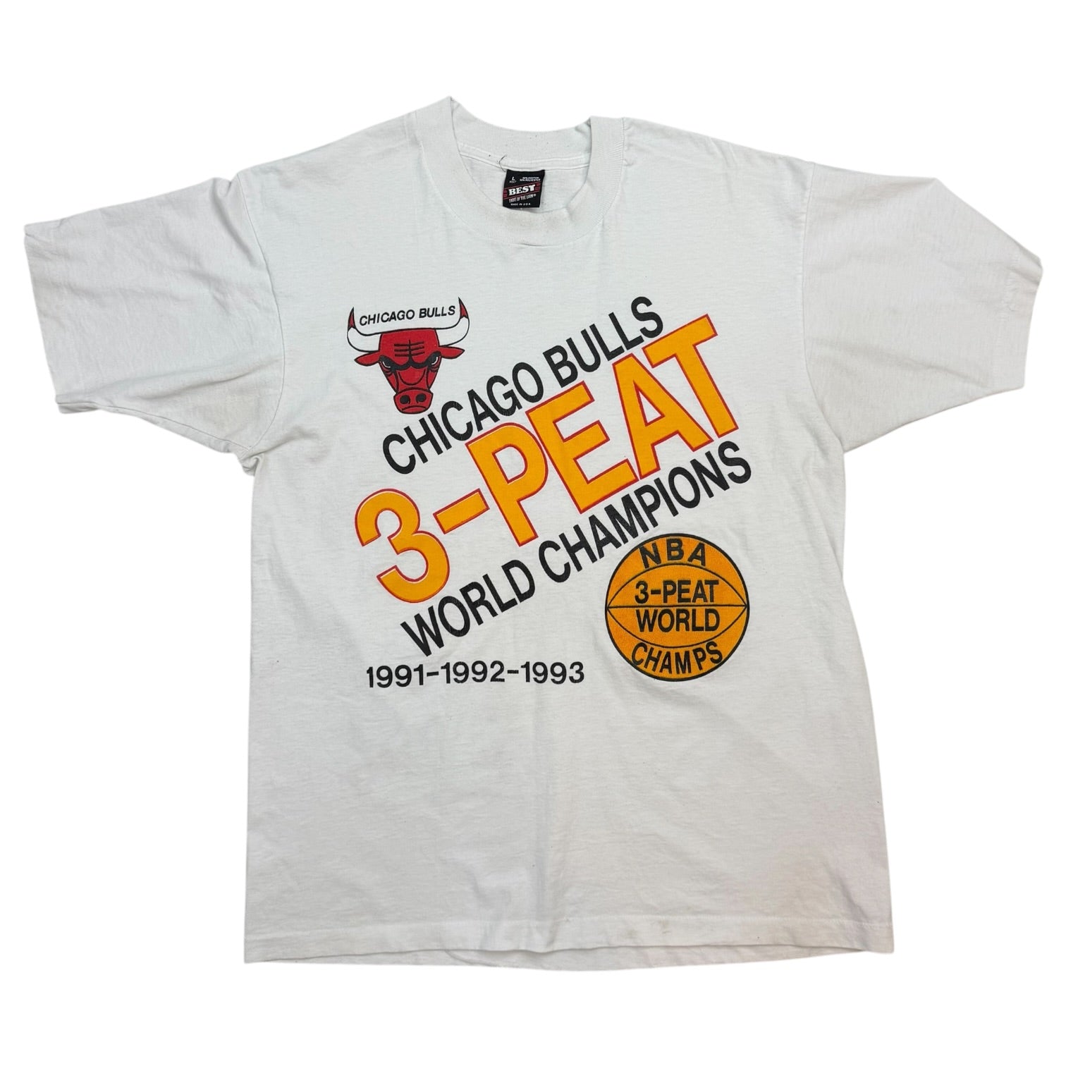 Vintage Chicago Bulls 3-Peat T-Shirt White