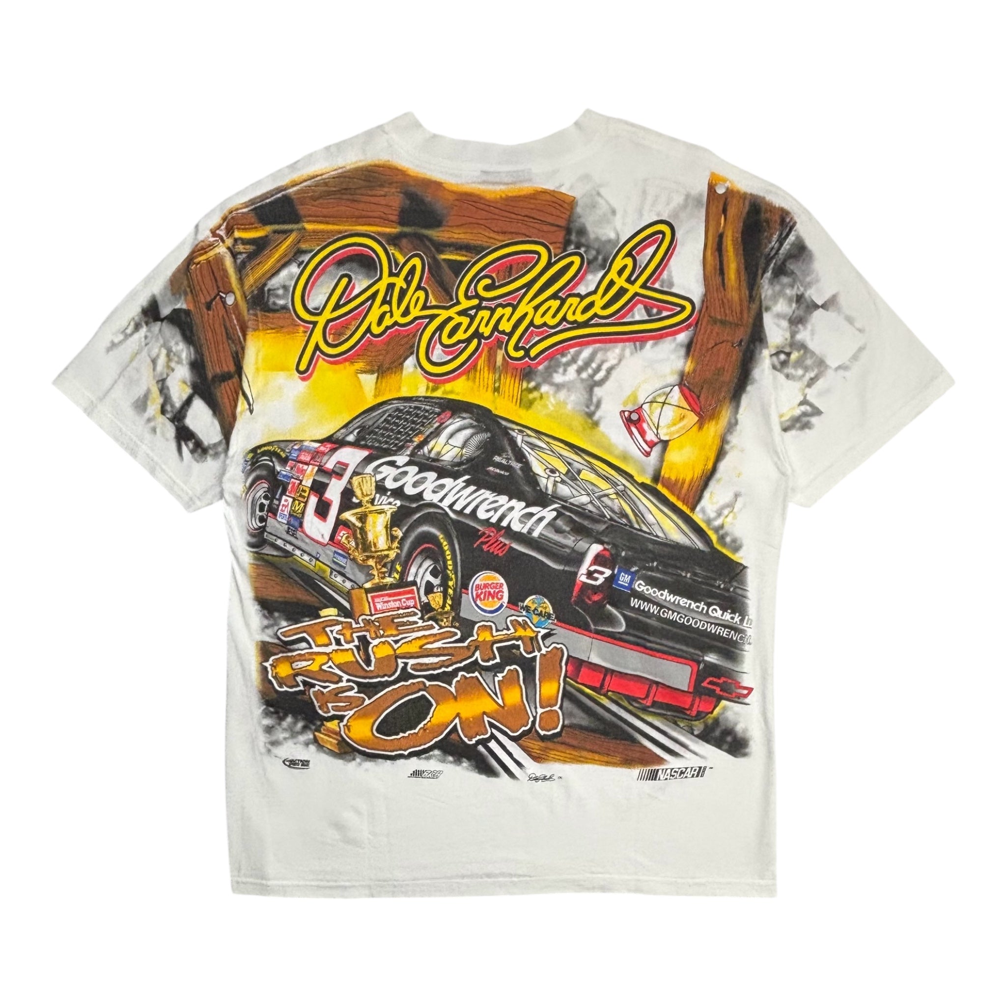 Vintage Dale Earnhardt Black Gold Nascar All Over Print T-Shirt