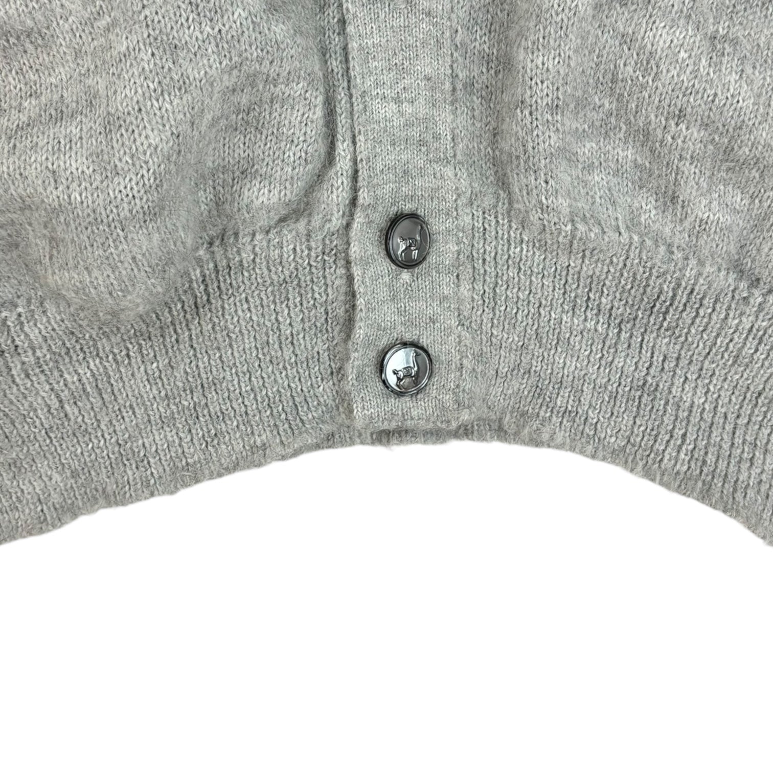 Vintage Alpaca Wool Cardigan Grey