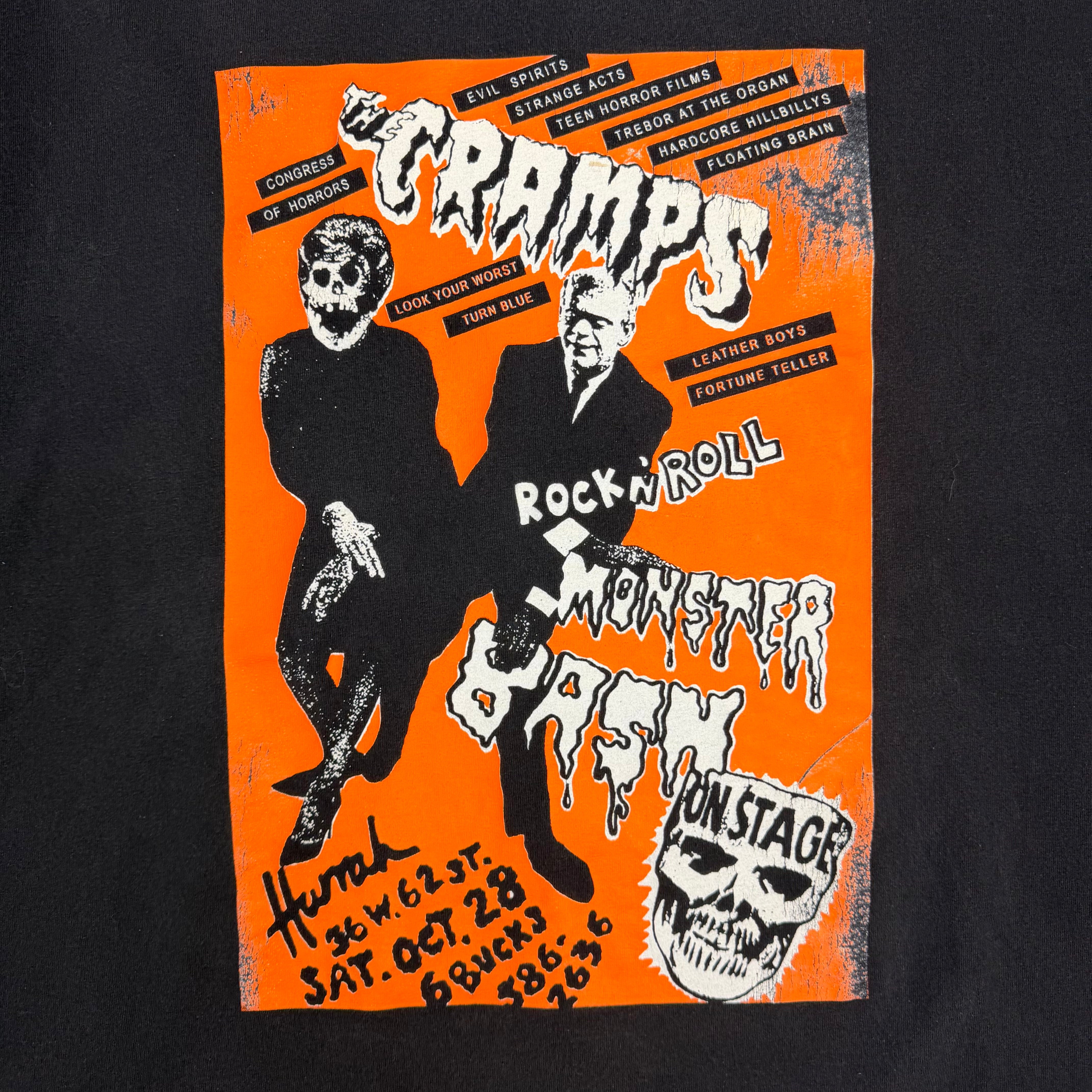 Vintage The Cramps Rock N Roll Monster Bash Tee Black