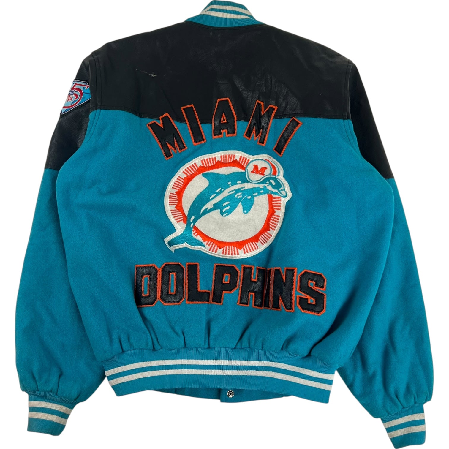 Vintage Miami Dolphins Varsity Jacket Teal/Black