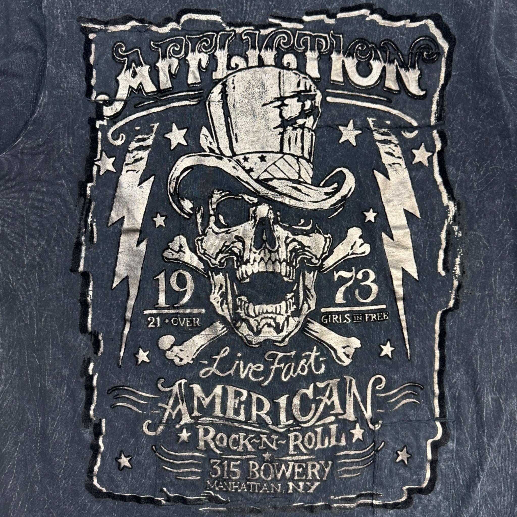 Y2K Affliction ‘Rock N Roll’ T-Shirt Grey