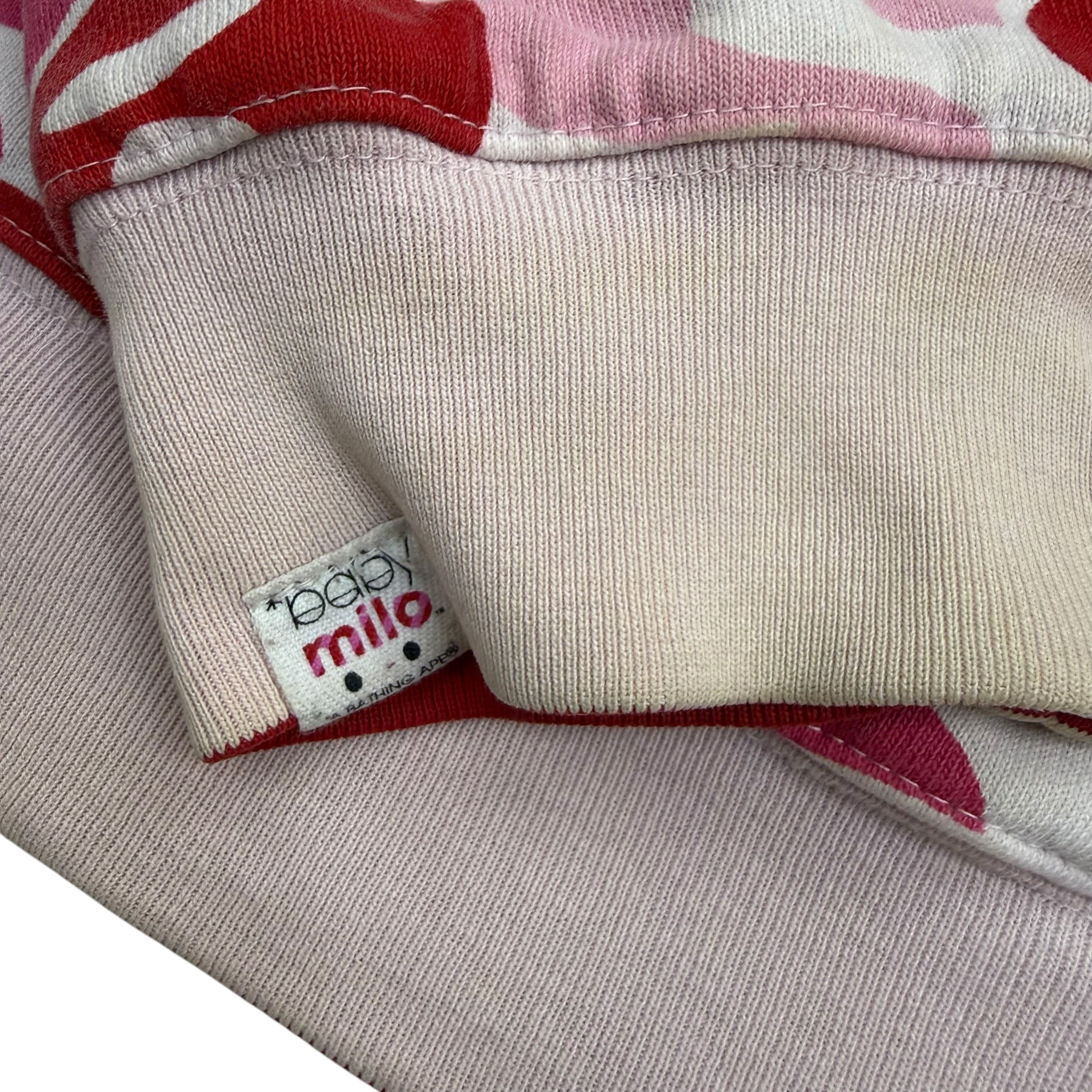 2006 A Bathing Ape BAPE Baby Milo Store Reversible Zip Hoodie Pink/Red