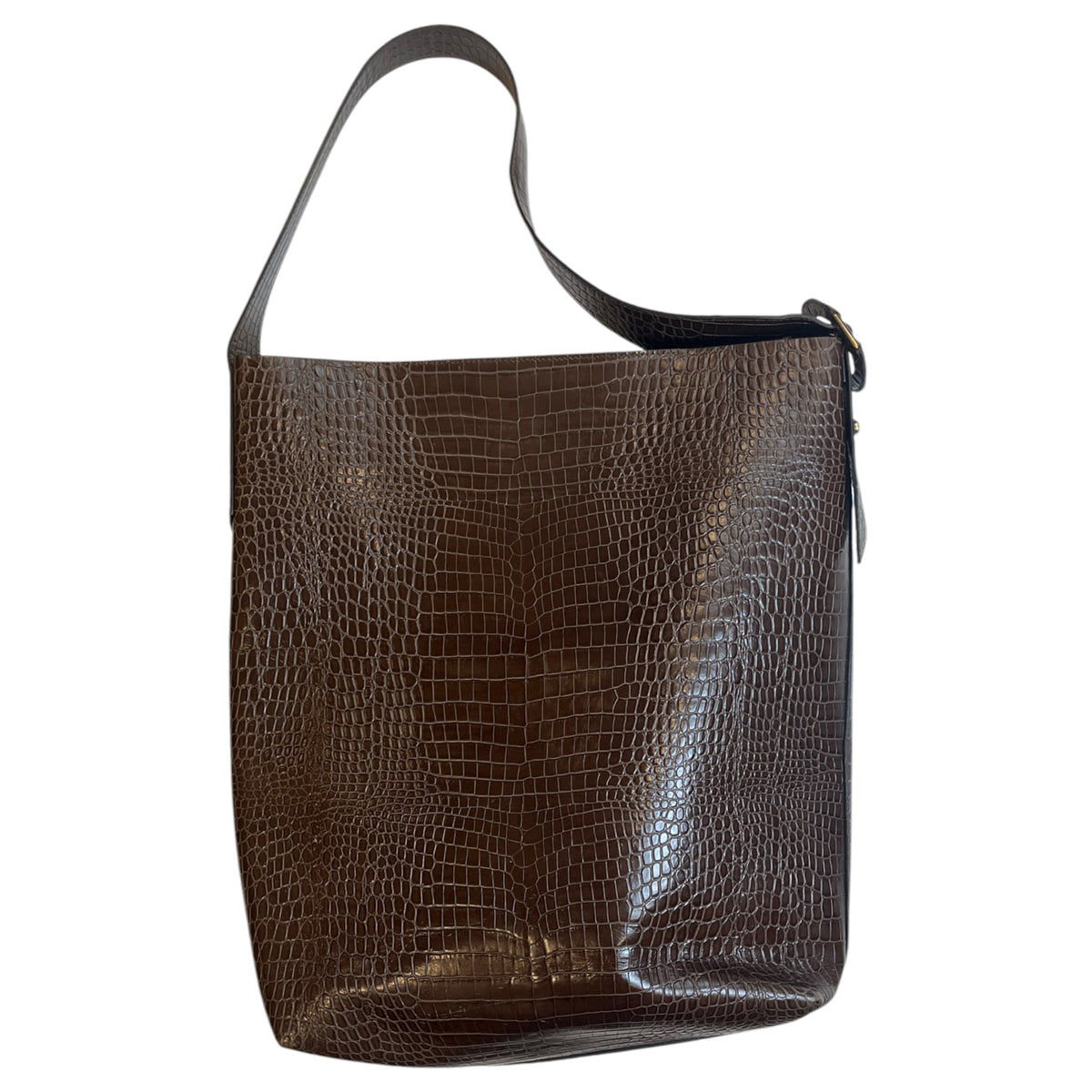 Banana Republic Oversized Vida Bag - Espresso Croc
