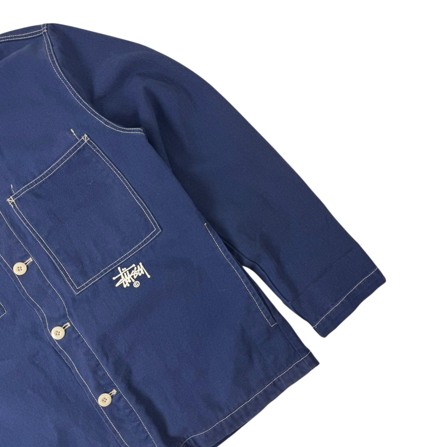 Stussy Canvas Shop Contrast Stitch Jacket Navy
