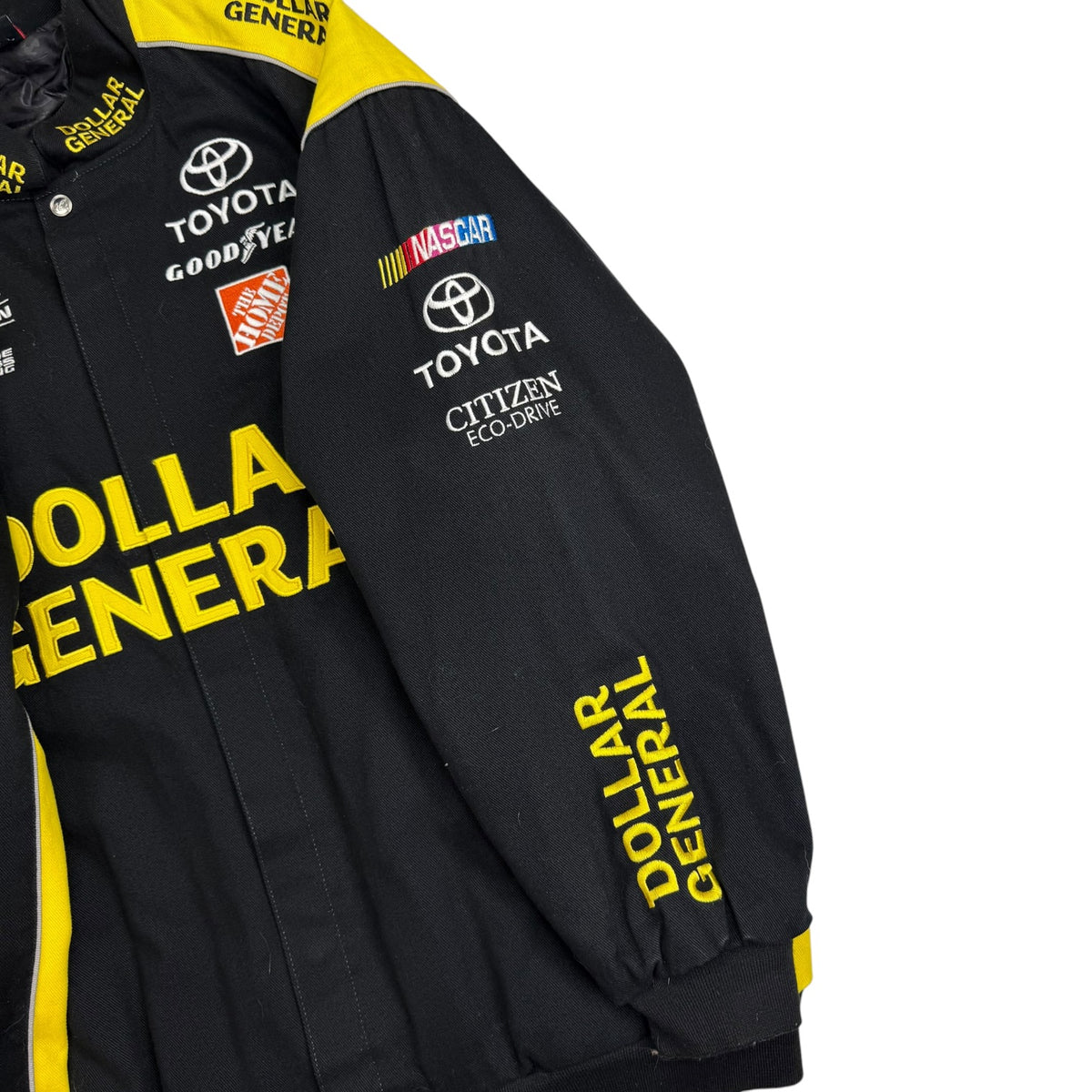 Vintage NASCAR Dollar General Race Jacket Black/Yellow
