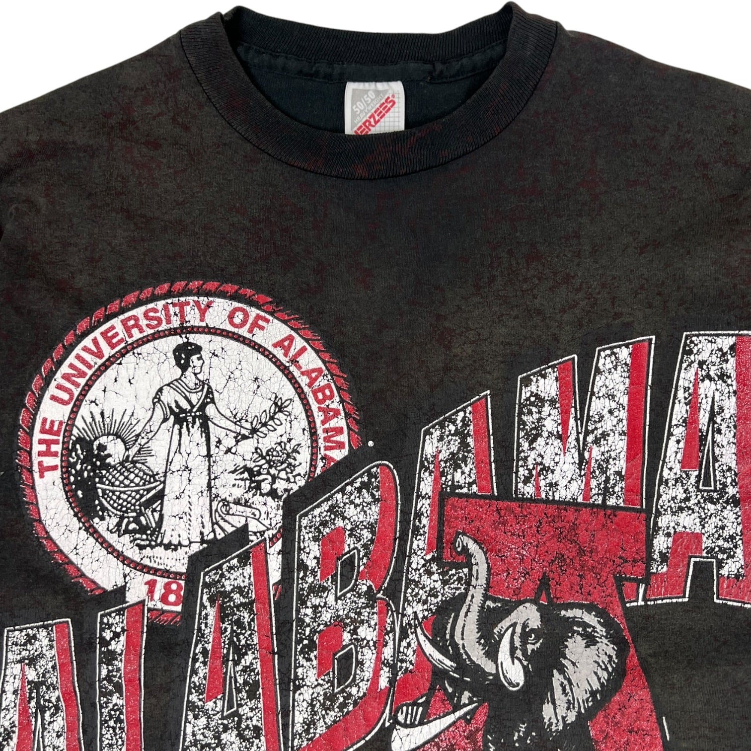 Vintage Alabama Crimson Tide T-Shirt Faded Black