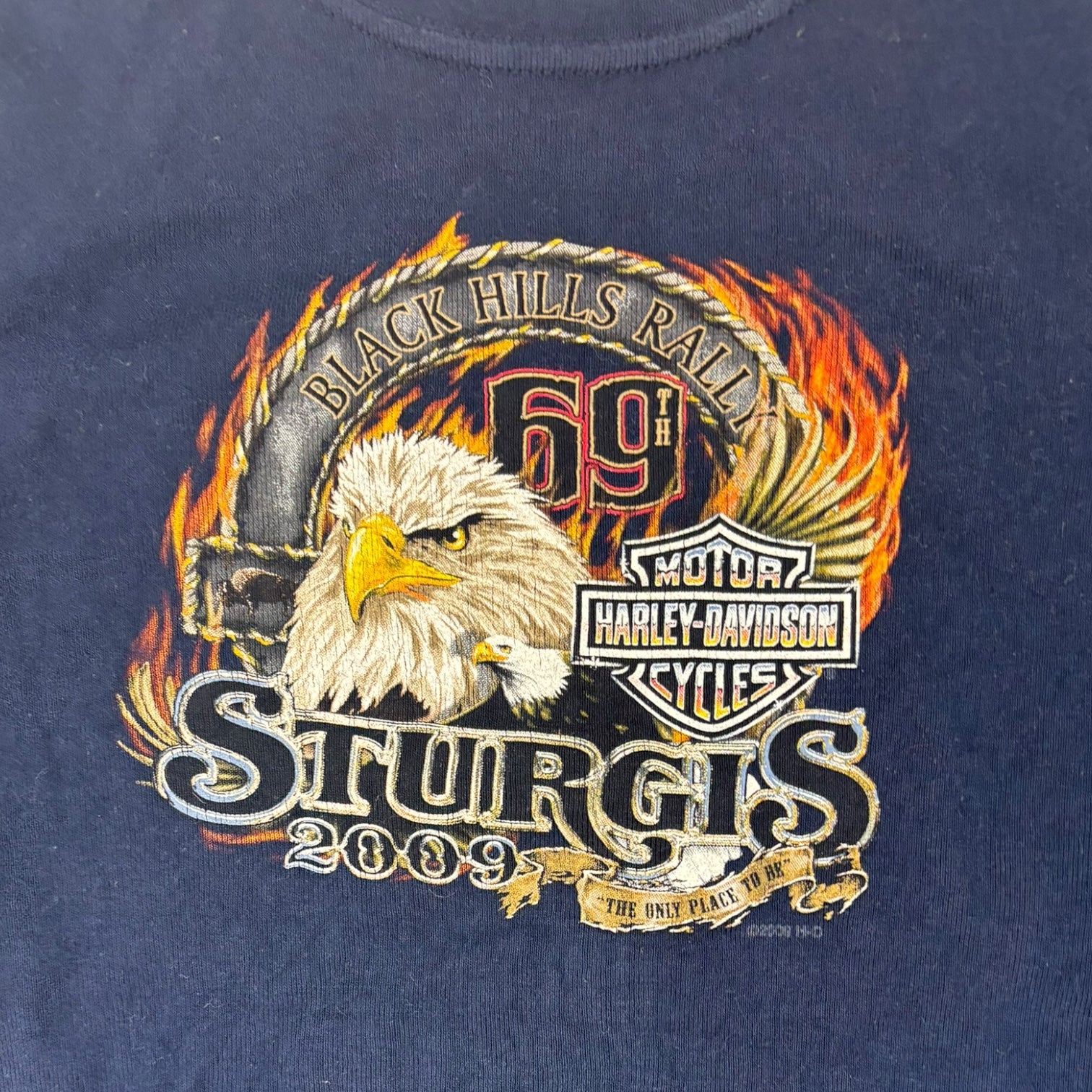 2008 Women’s Rapid City Harley Davidson Sturgis Long Sleeve Navy