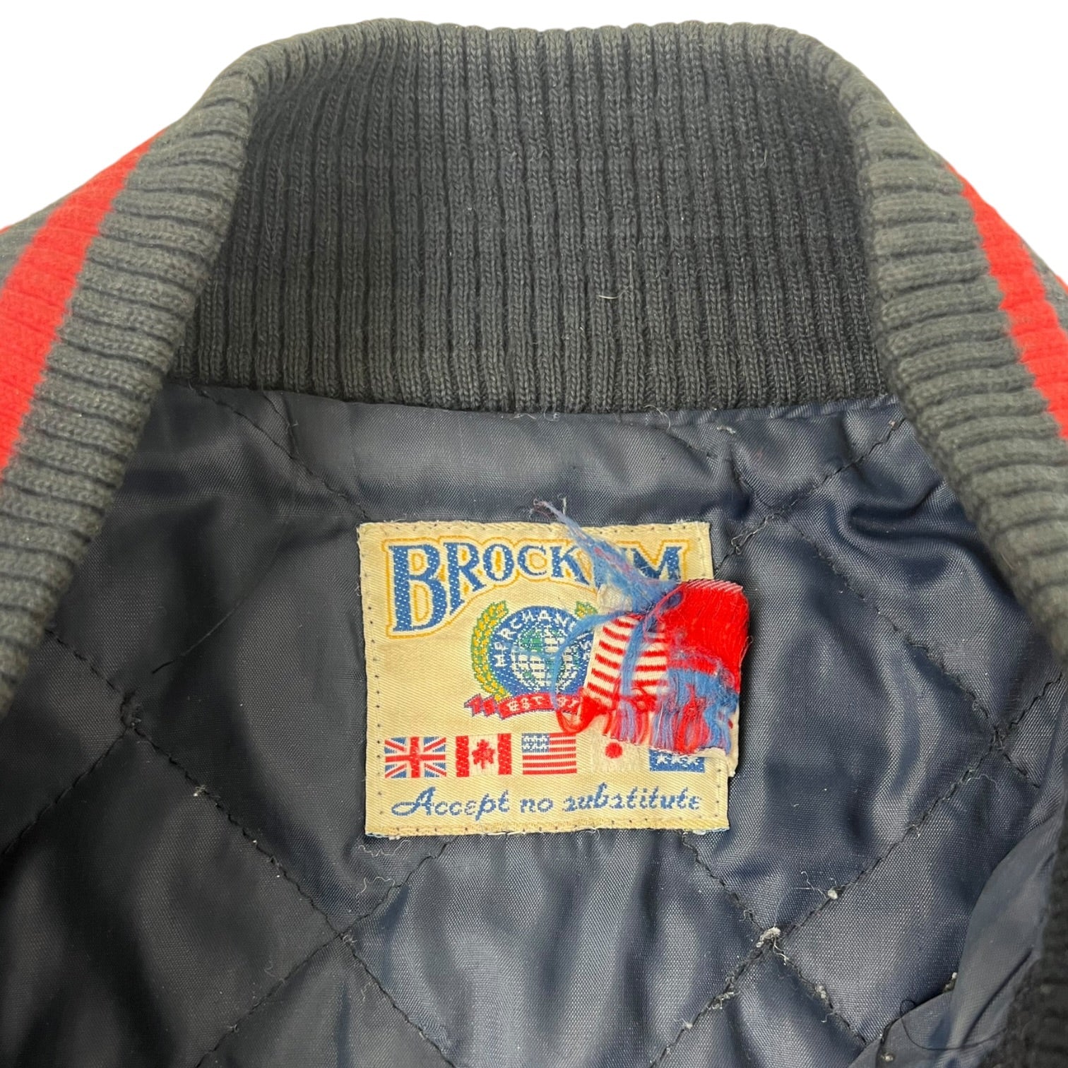 Vintage 1994 Rolling Stones World Tour Wool Varsity Jacket Black