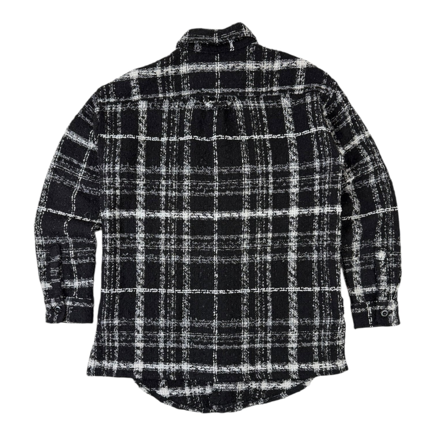 Faith Connexion SSENSE Exclusive Mohair Tweed Shirt Black/White