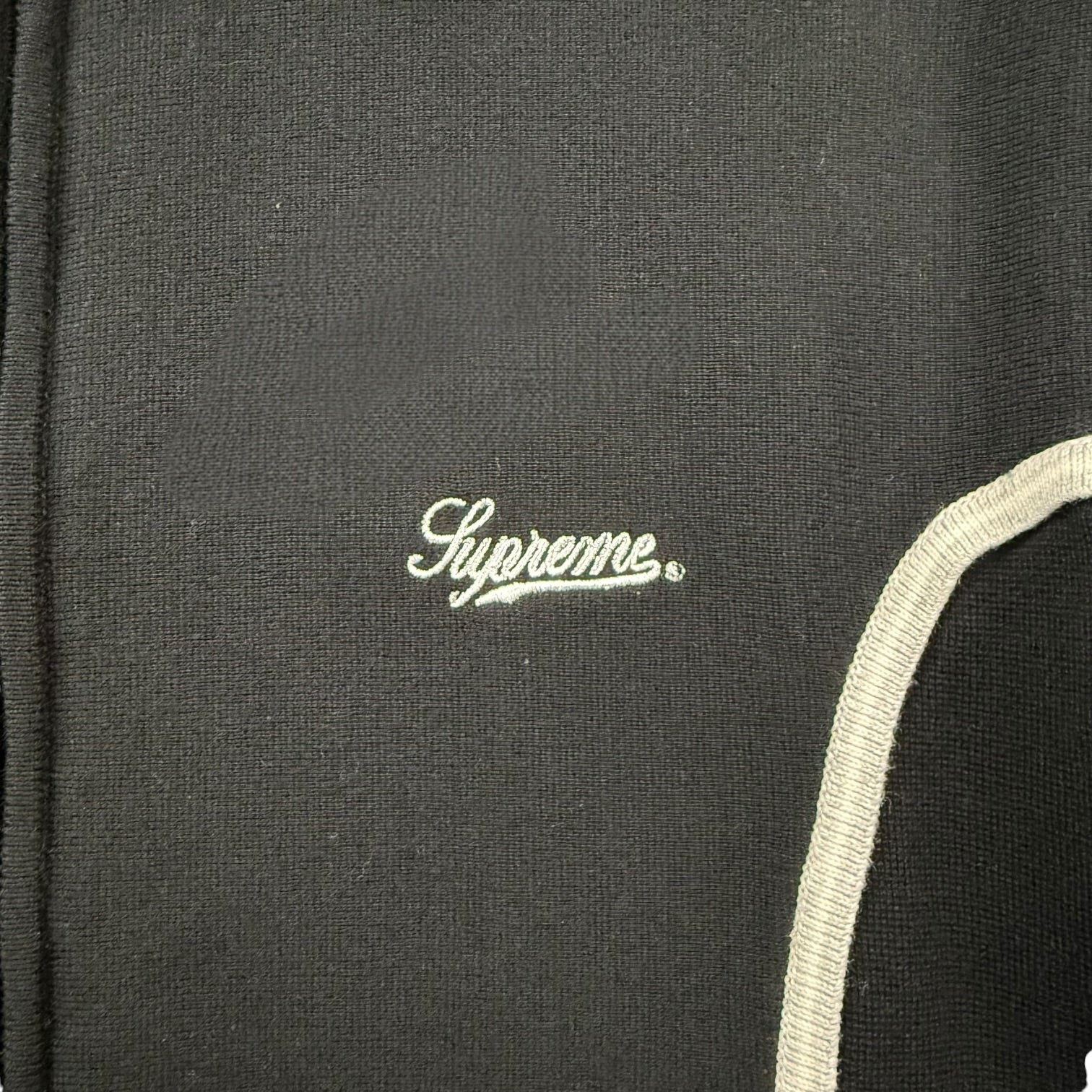 Supreme Piping Zip Up Black