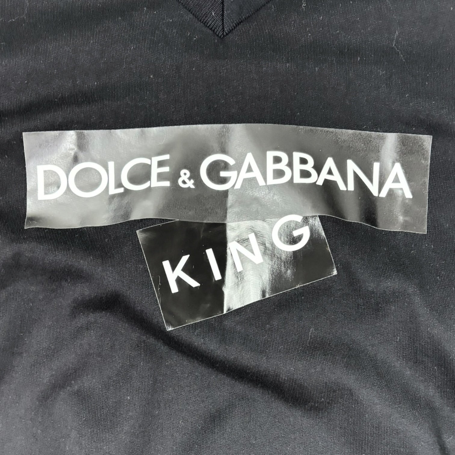 Dolce & Gabbana “King” V-Neck Sweatshirt Black