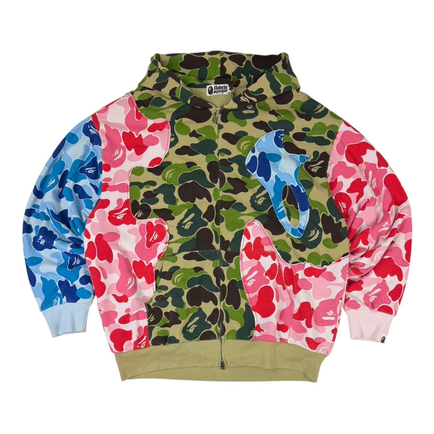 BAPE ABC Camo Patchwork  Zip Hoodie Multicolor
