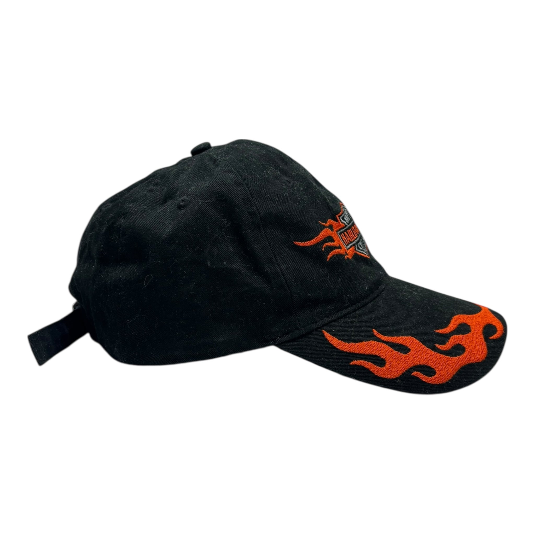 Vintage Y2K Harley Davidson Flames Brim Hat