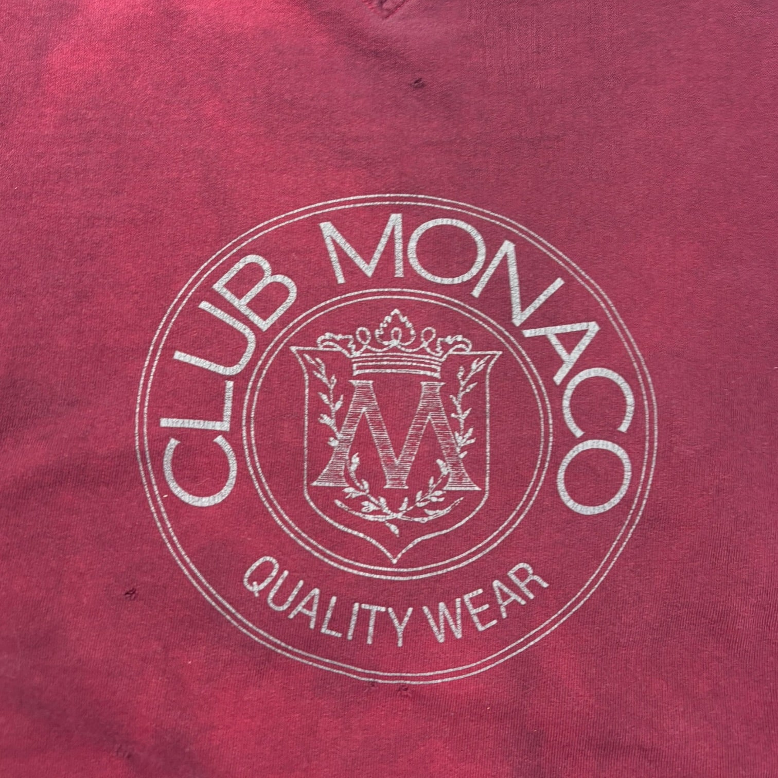 Vintage Club Monaco Crewneck Washed Burgundy