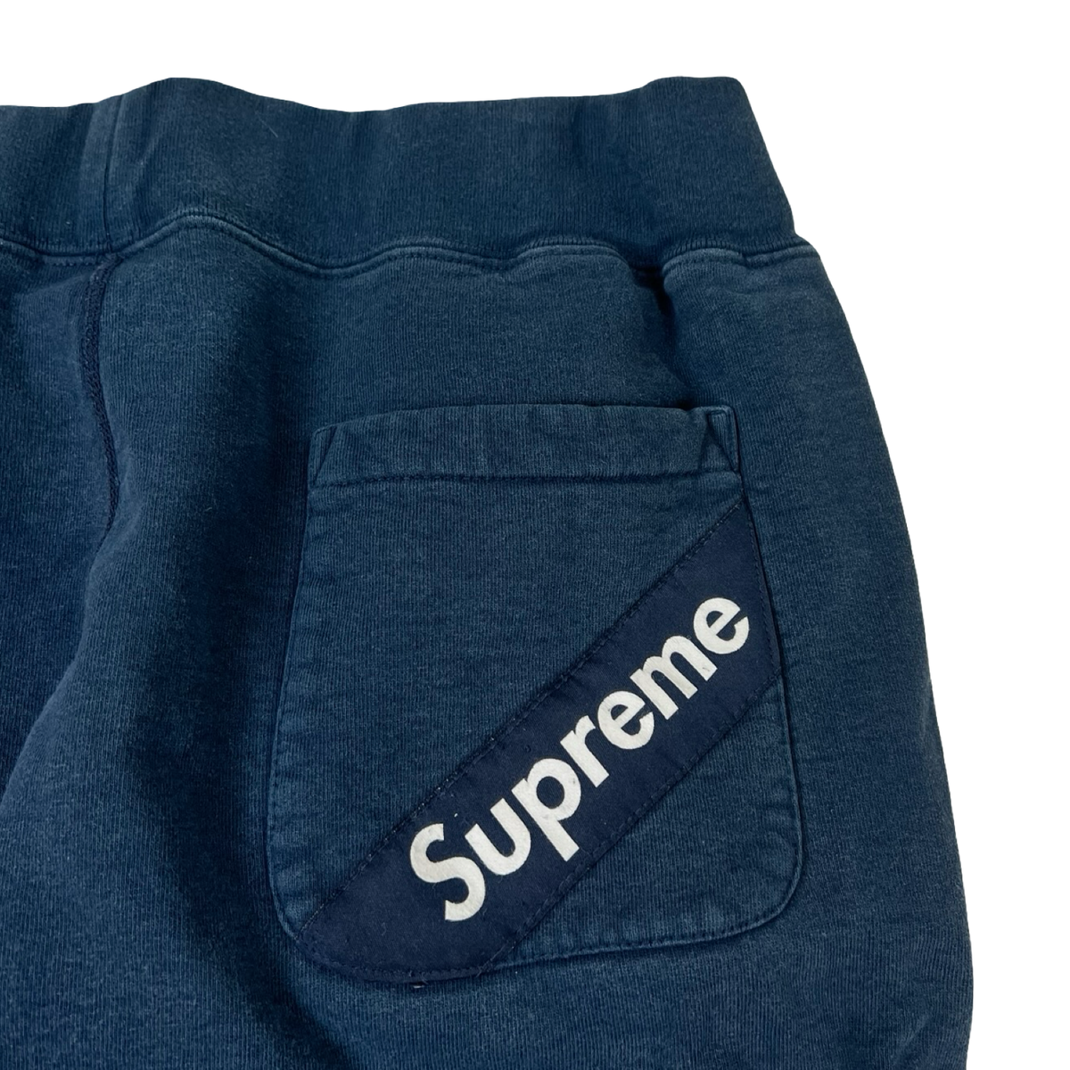 Supreme Cuffed Ankle Navy Sweatpants