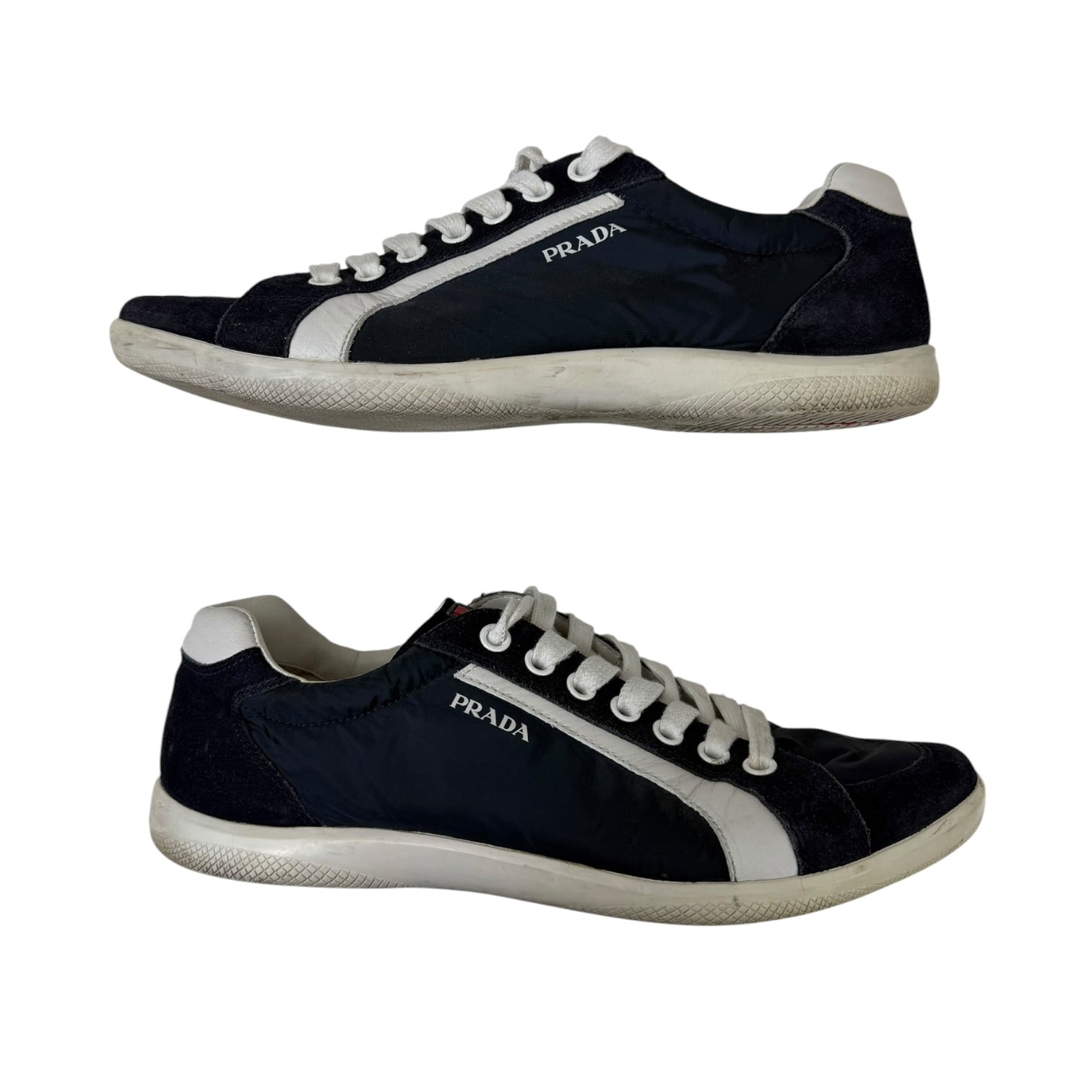 Prada Scamosciato Nylon Sneakers Blue (Used)