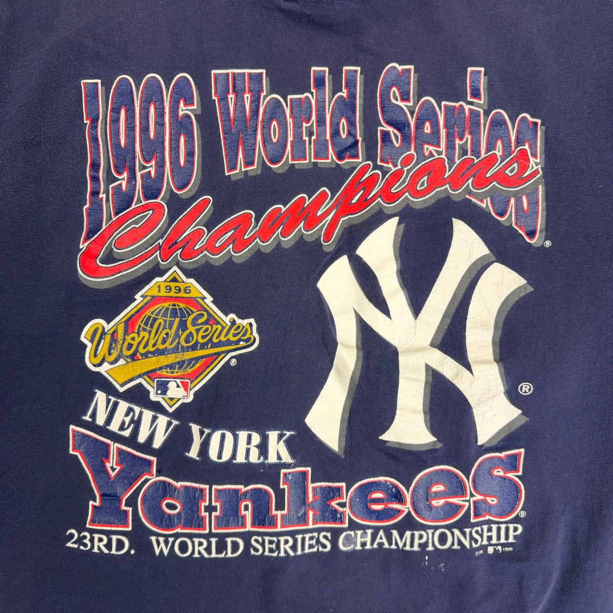 1996 New York Yankees World Series Champions Tee Navy