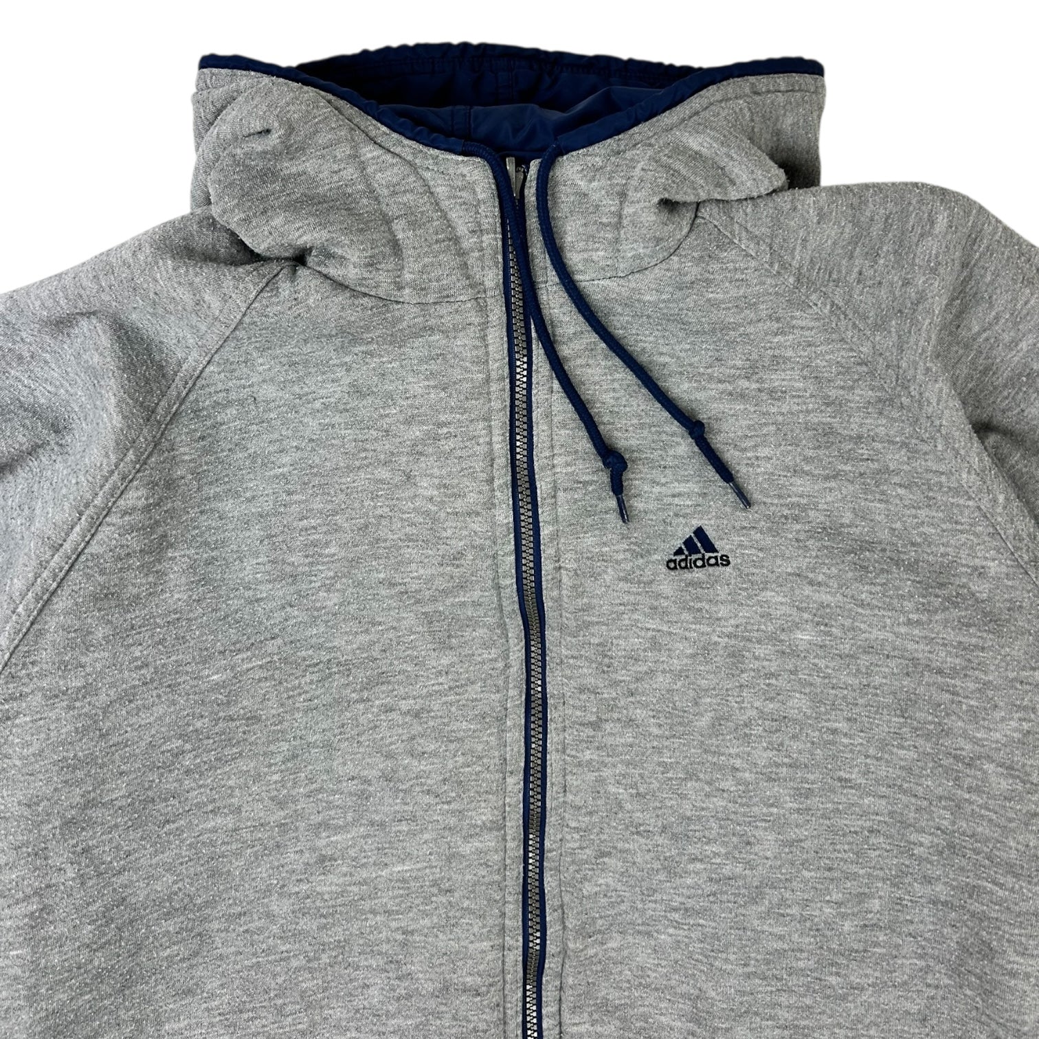 Vintage Adidas Reversible Hooded Jacket Blue/Navy