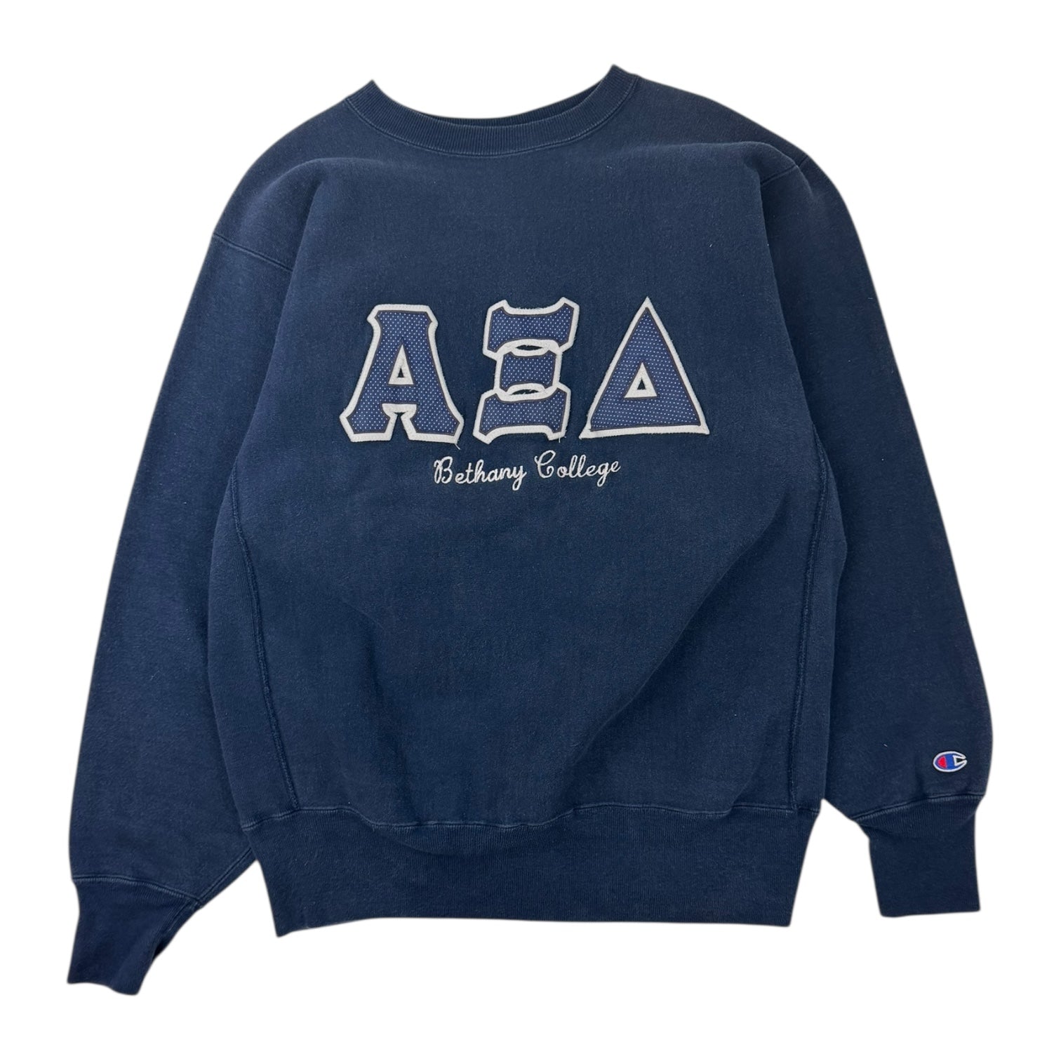 Vintage Champion Reverse Weave Alpha Epsilon Delta Bethany College Navy