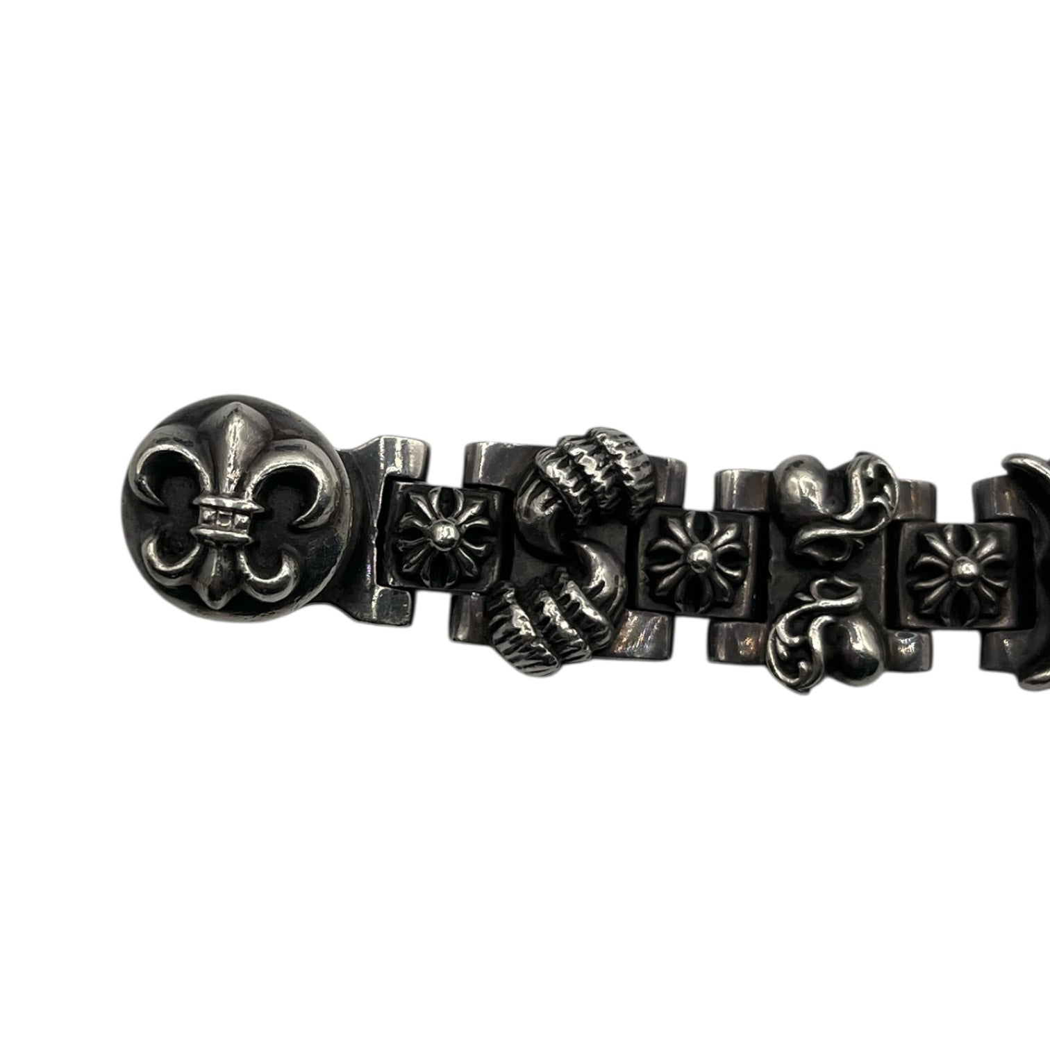 Chrome Hearts Multi-Motif H-link Fleur Clasp Bracelet